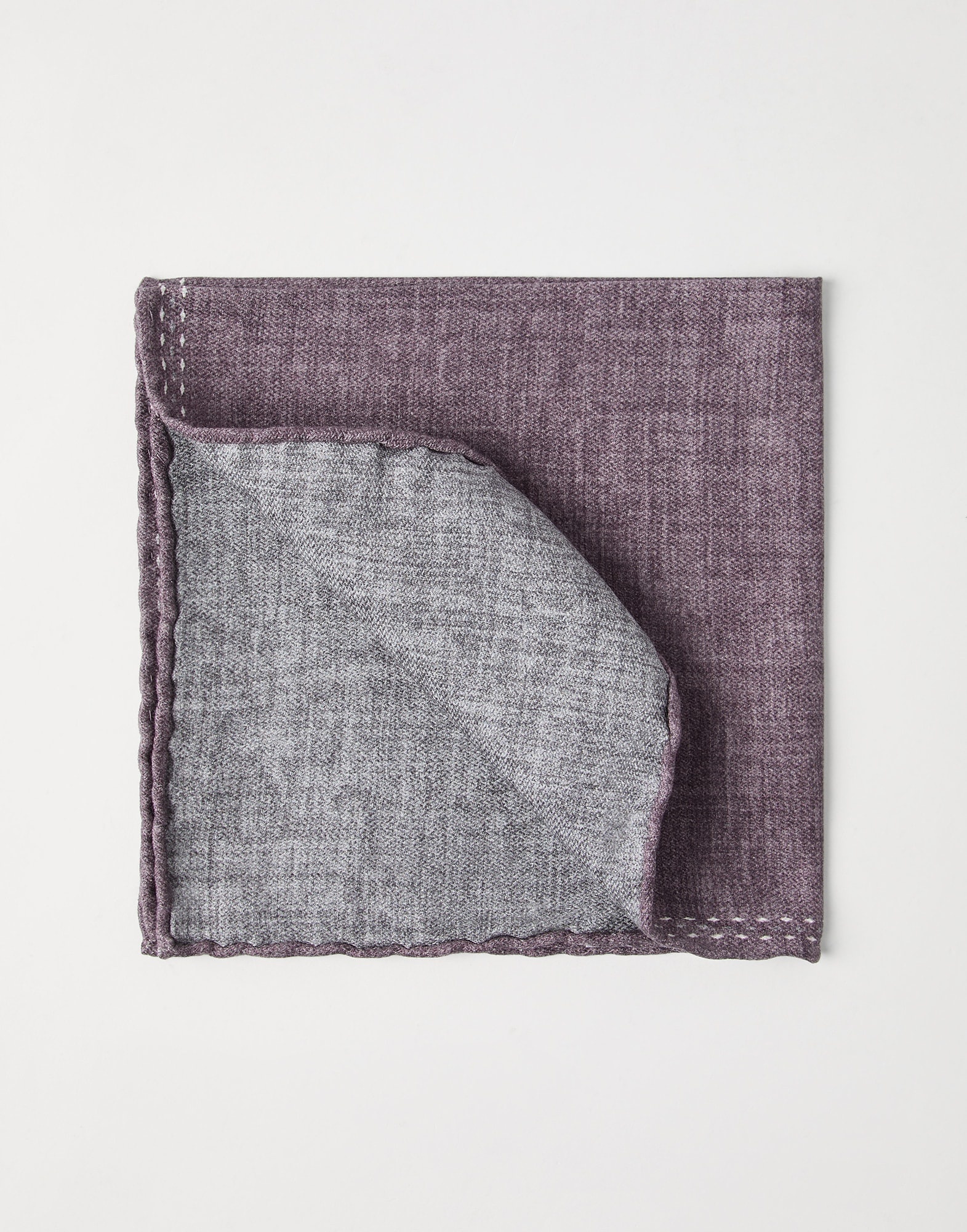 Silk pocket square with printed logo - 1
