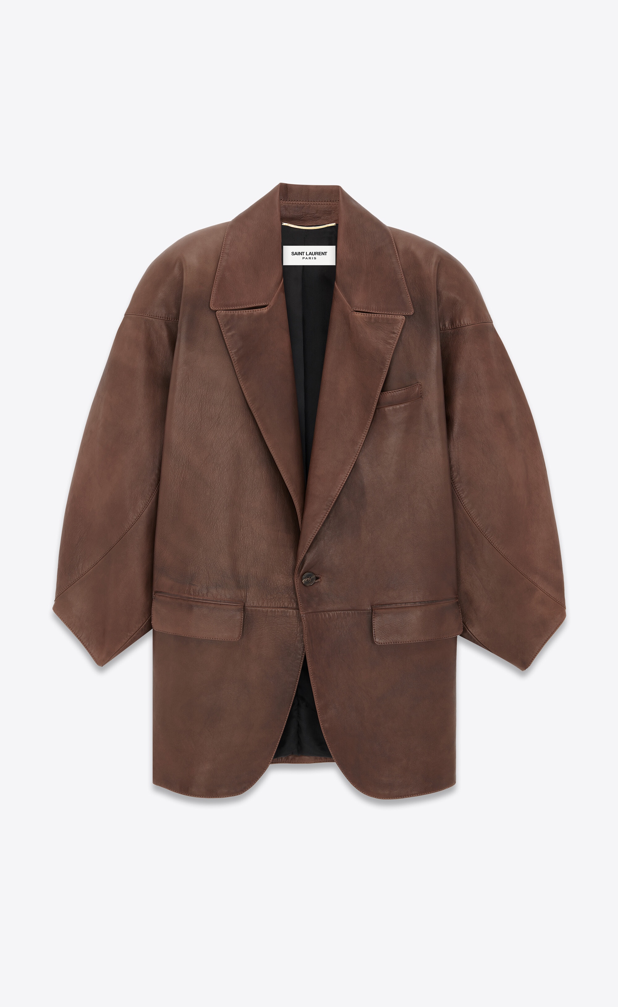 oversized jacket in lambskin - 1