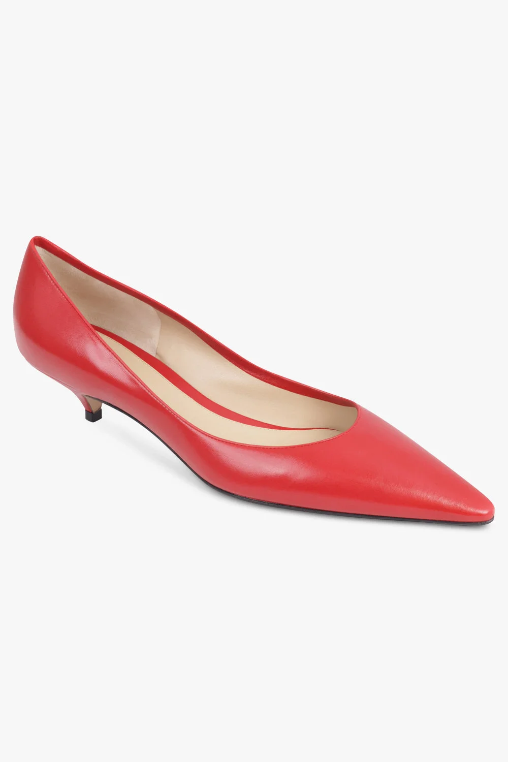LIISA 40MM KITTEN PUMP HEEL | LACQUER RED - 1