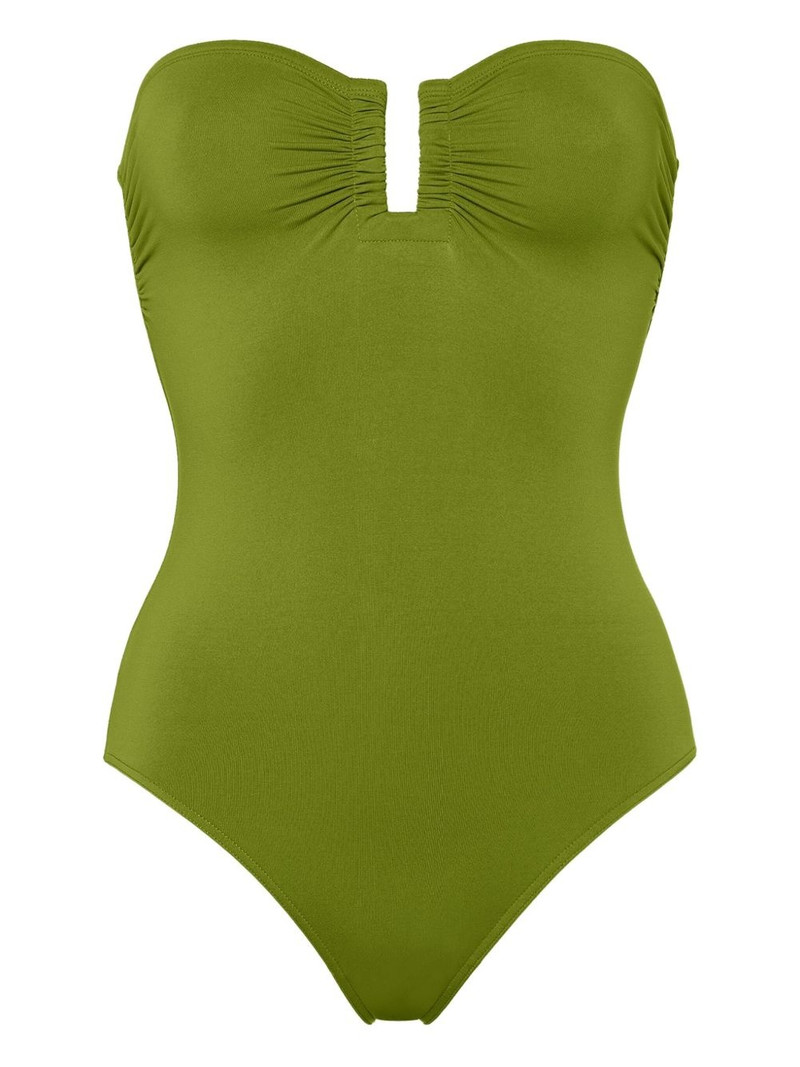 Cassiopée strapless ruched swimsuit 1