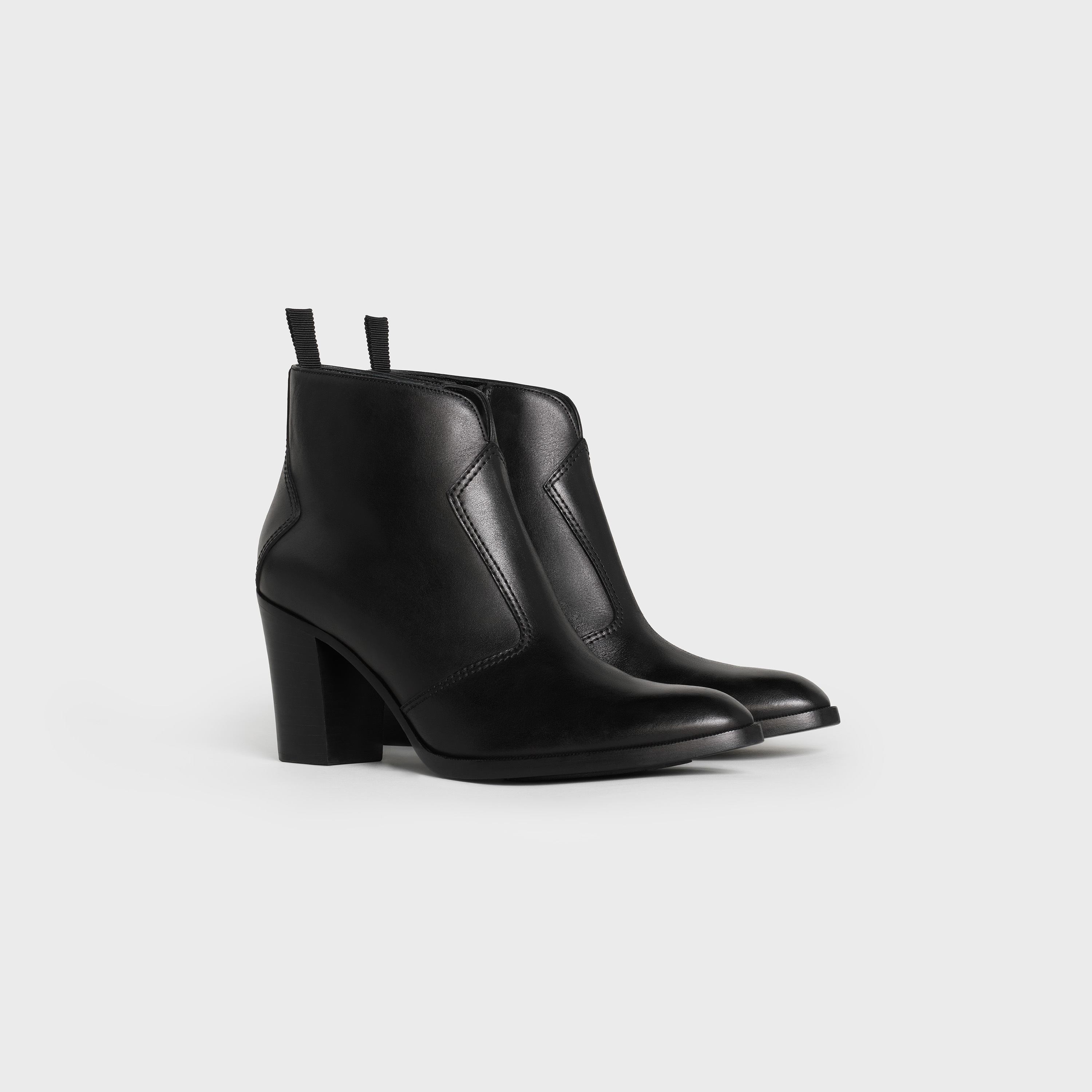 CELINE PAGES CROPPED ZIPPED BOOT  IN  SHINY CALFSKIN - 2