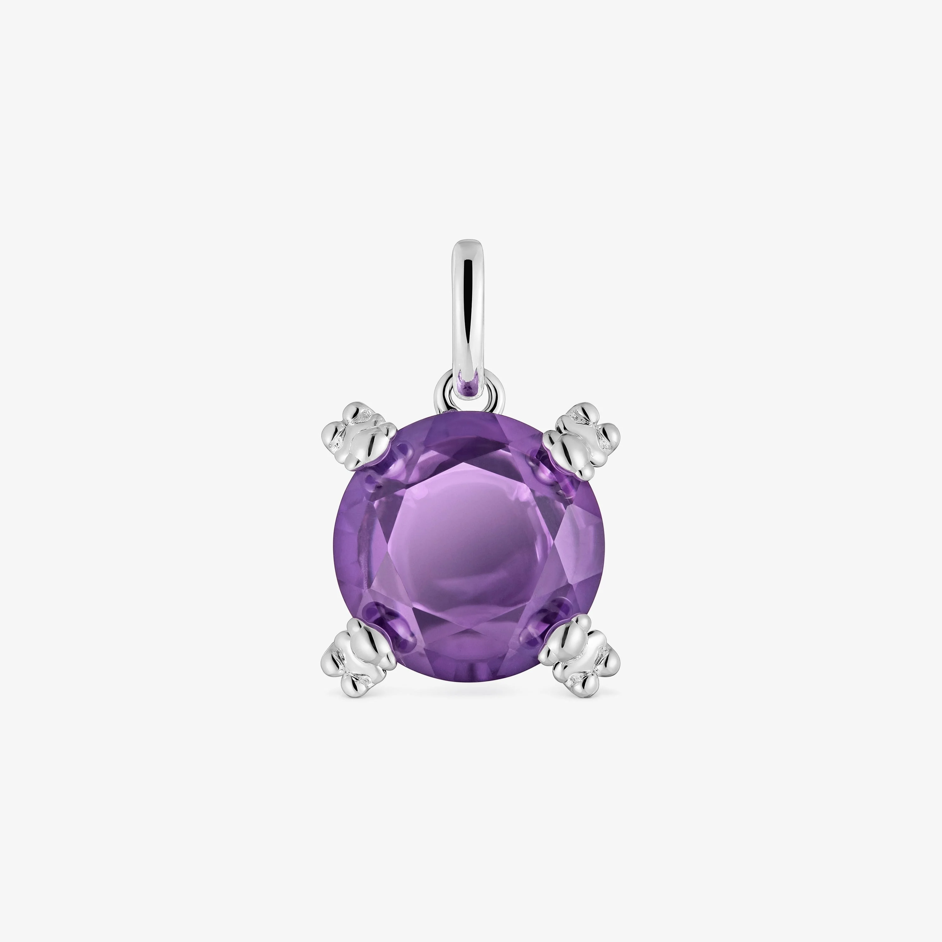 Silver Pendant with amethyst Color Pills - 1