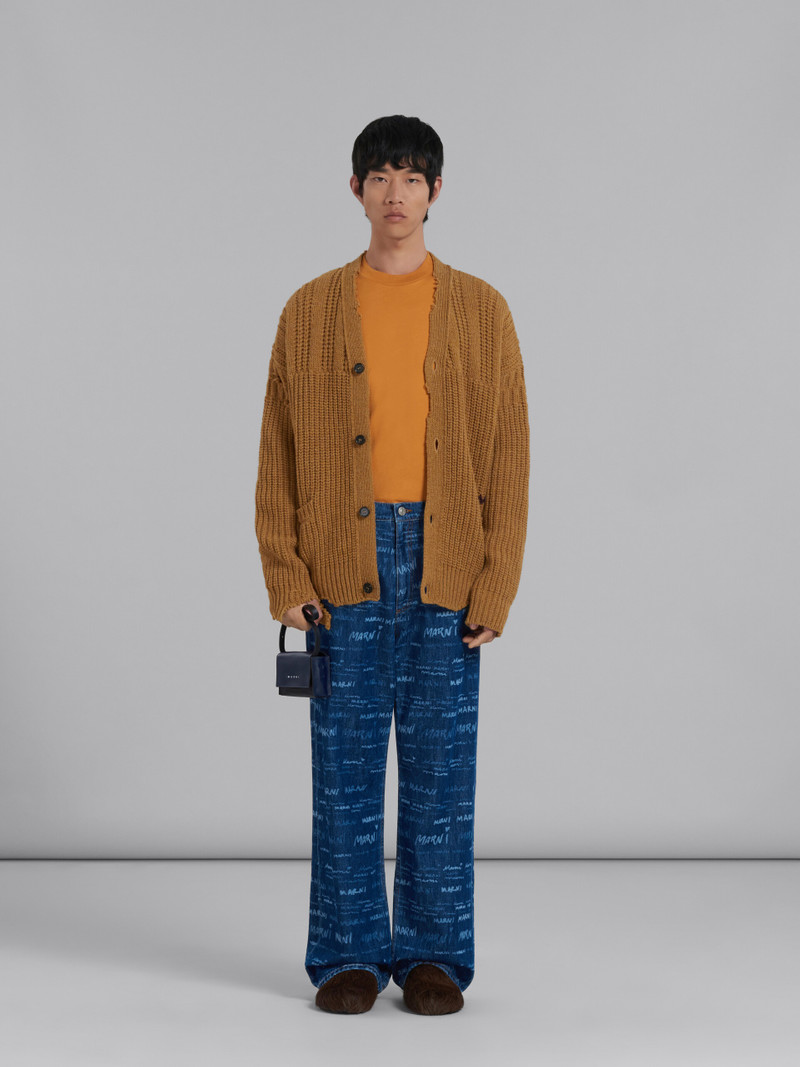 Marni BLUE AND BLACK LEATHER CROSSBODY BAG outlook