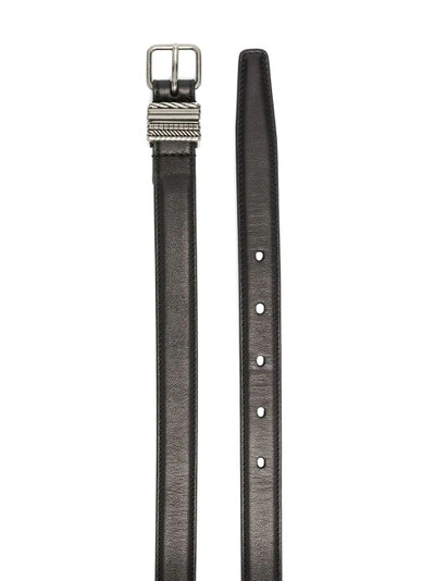 SAINT LAURENT leather buckle belt outlook