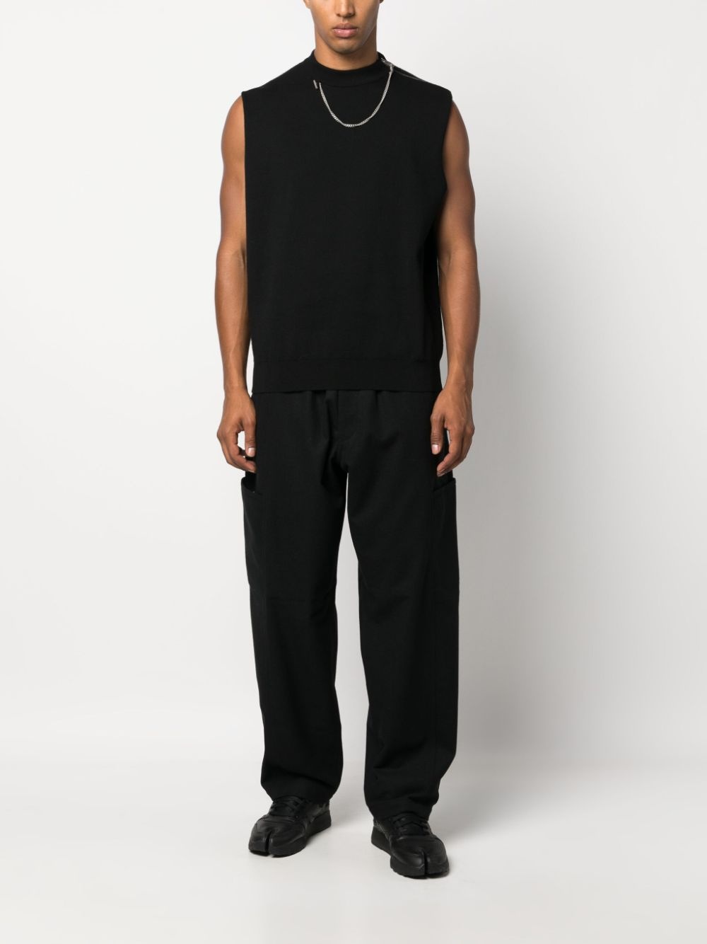 drawstring cotton track pants - 2