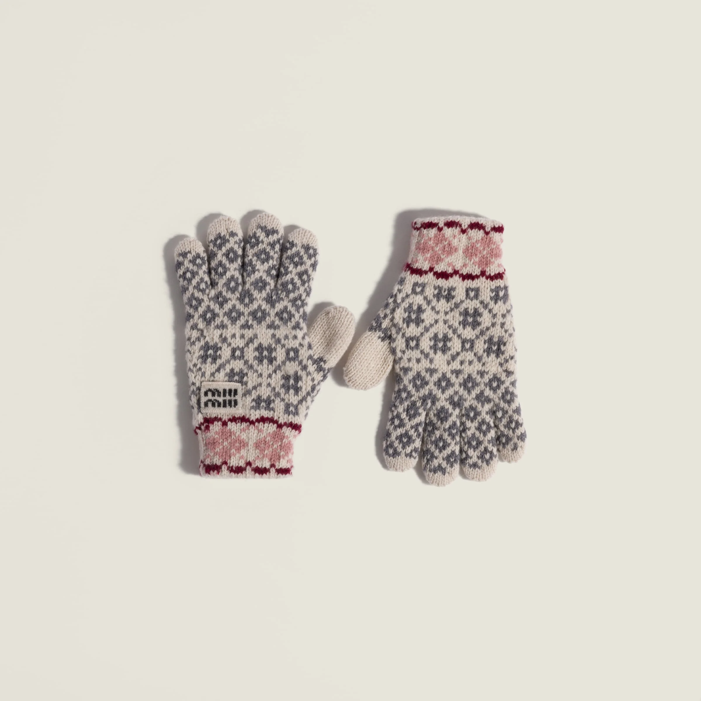 Wool and cashmere gloves - 1