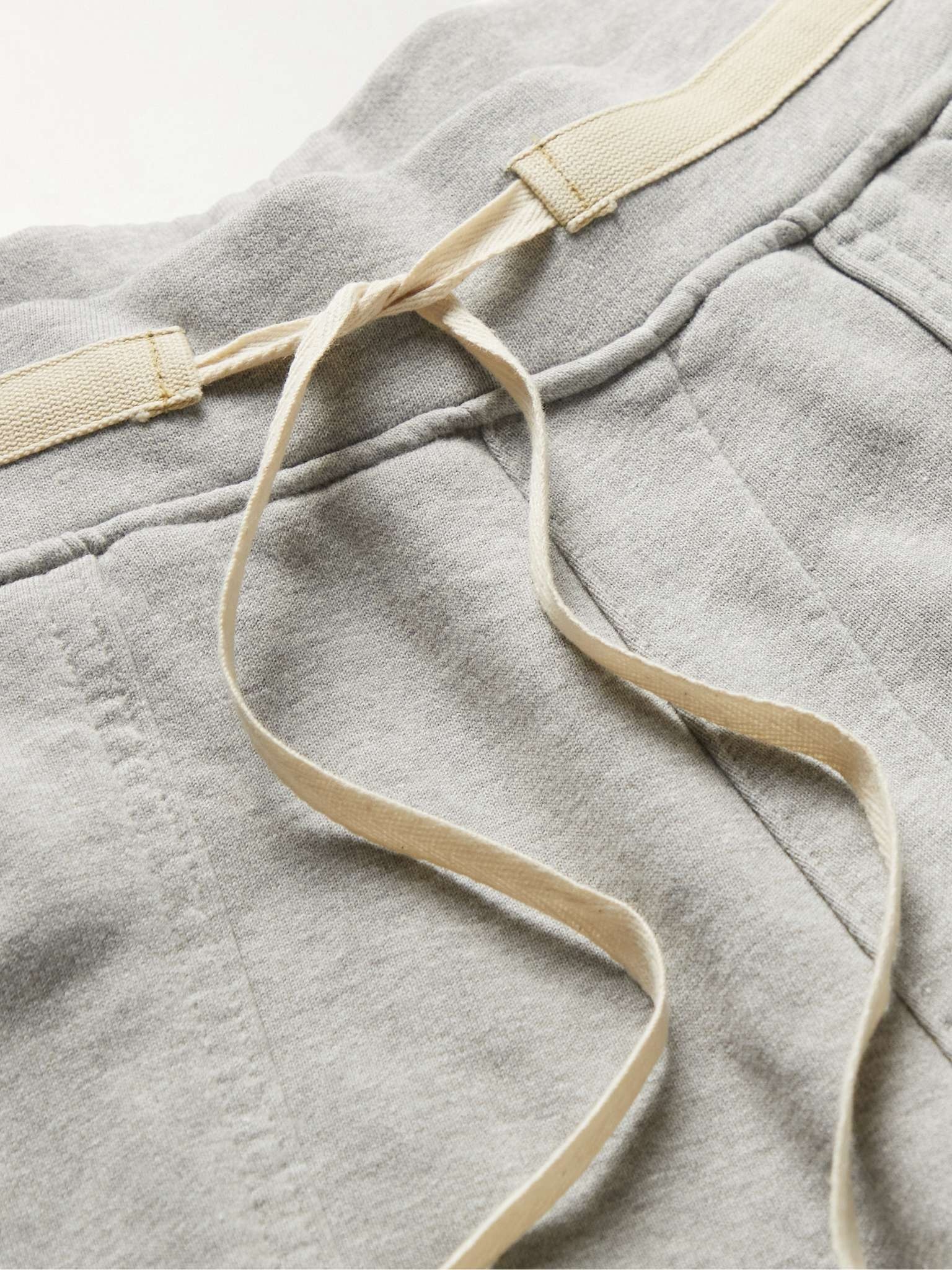 Tapered Canvas-Trimmed Cotton-Jersey Cargo Sweatpants - 3