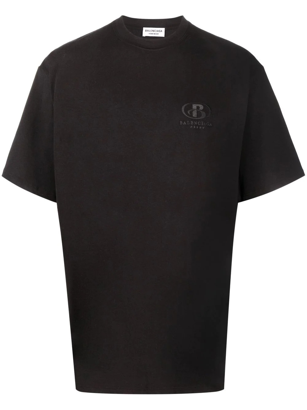 logo-embroidered cotton T-shirt - 1