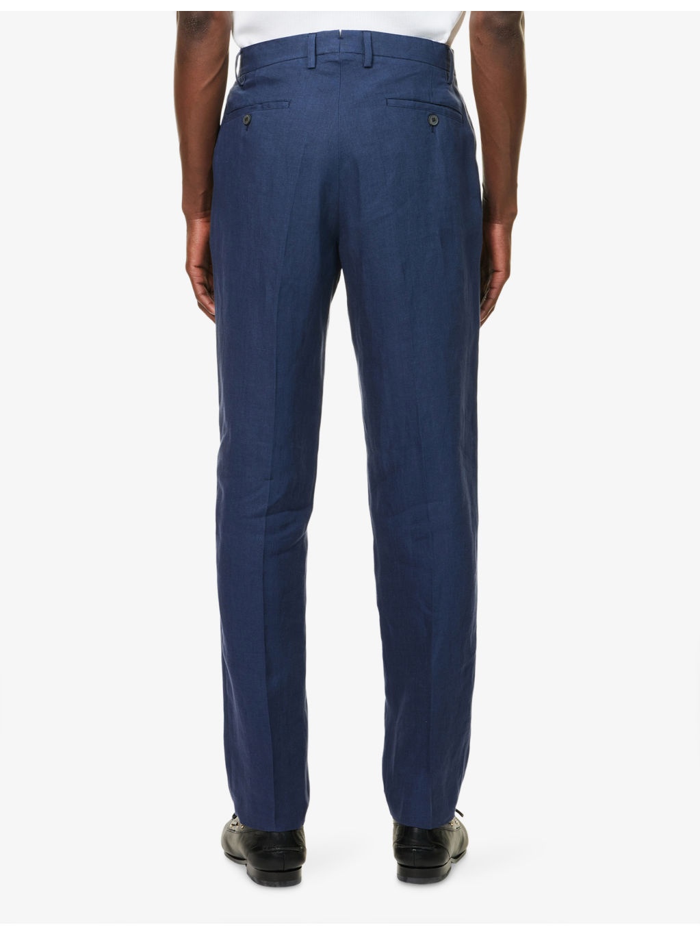 Pleated Tailored Linen Trousers - 4