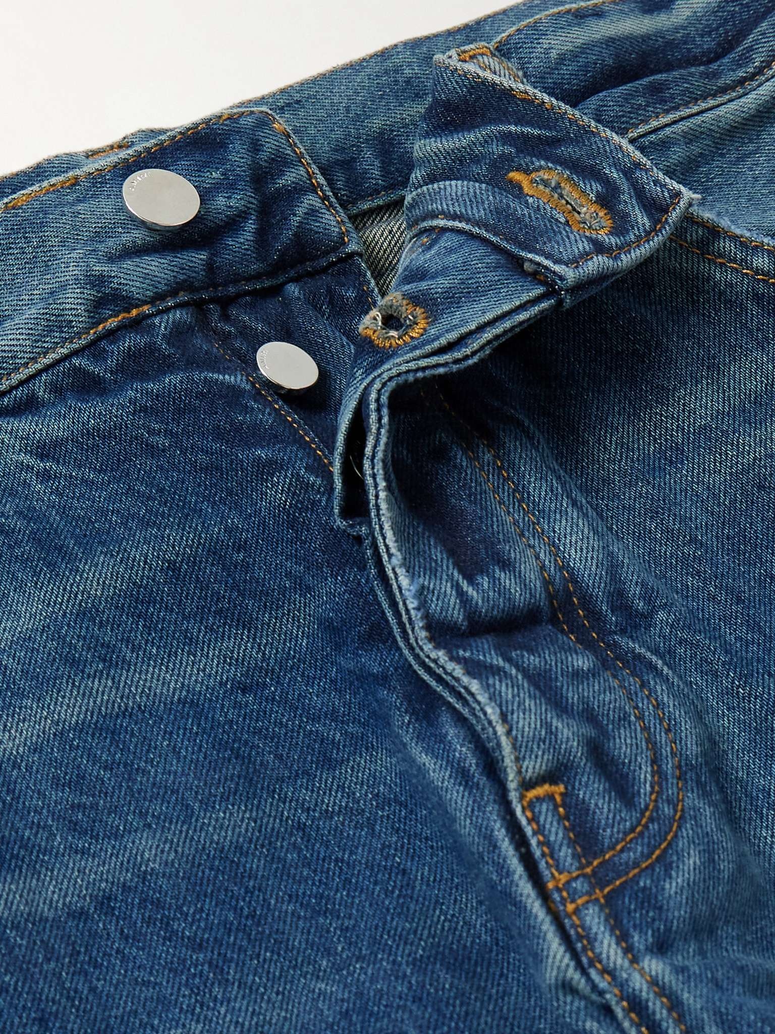 Fractured Straight-Leg Distressed Jeans - 3