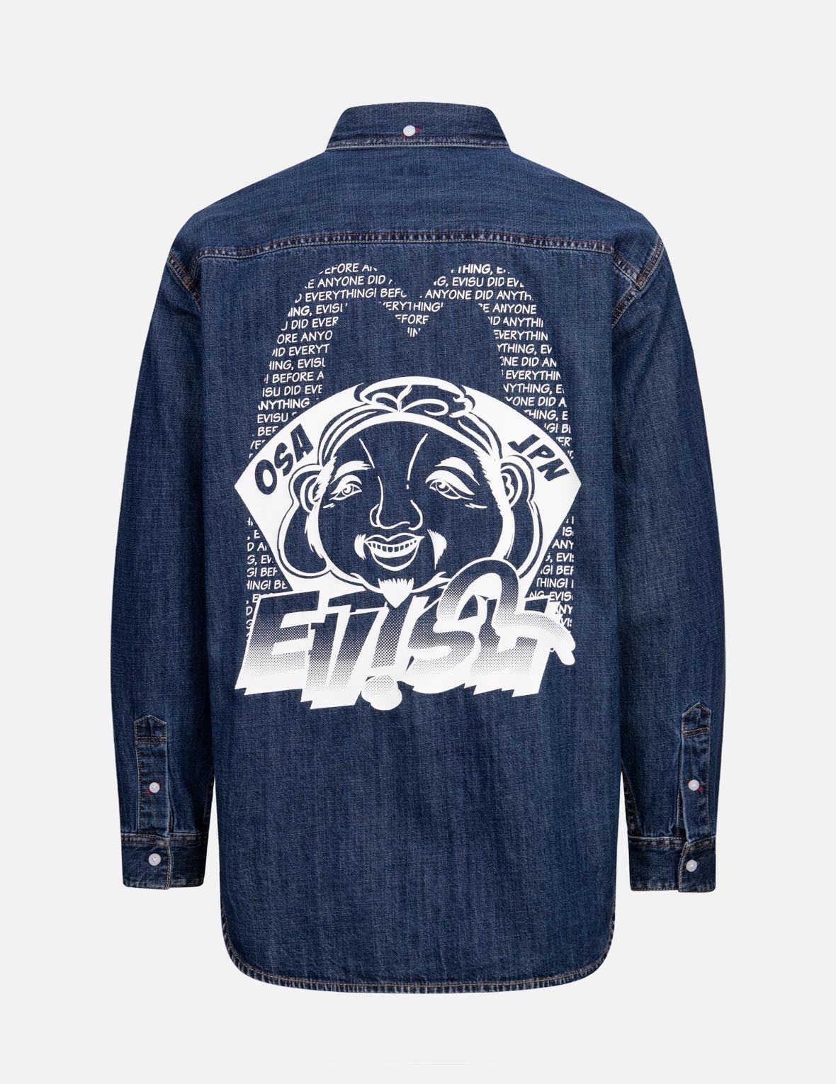 POP ART GODHEAD PRINT RELAX FIT DENIM SHIRT - 2