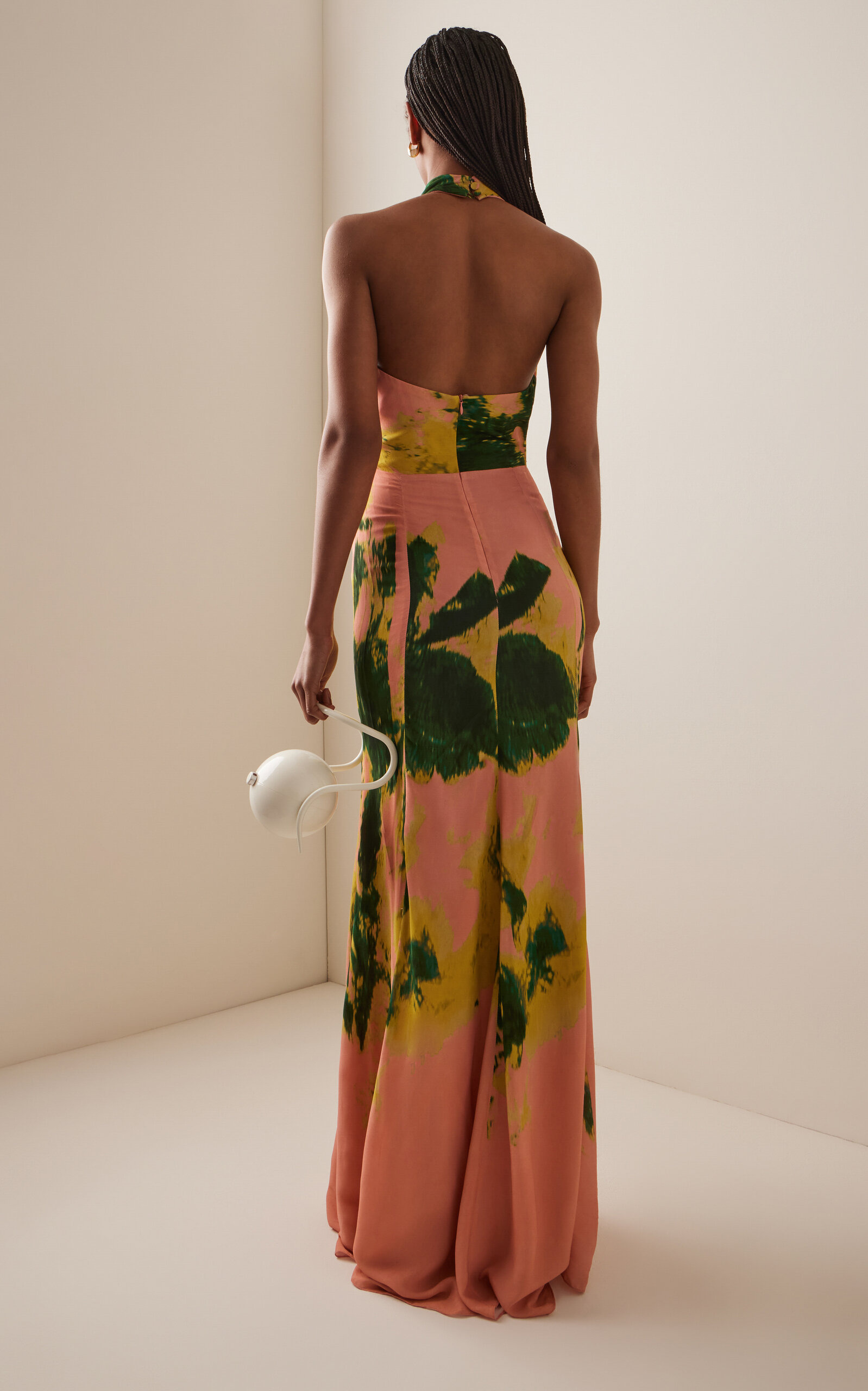 Ellis Floral Crepe Halter Maxi Dress multi - 4