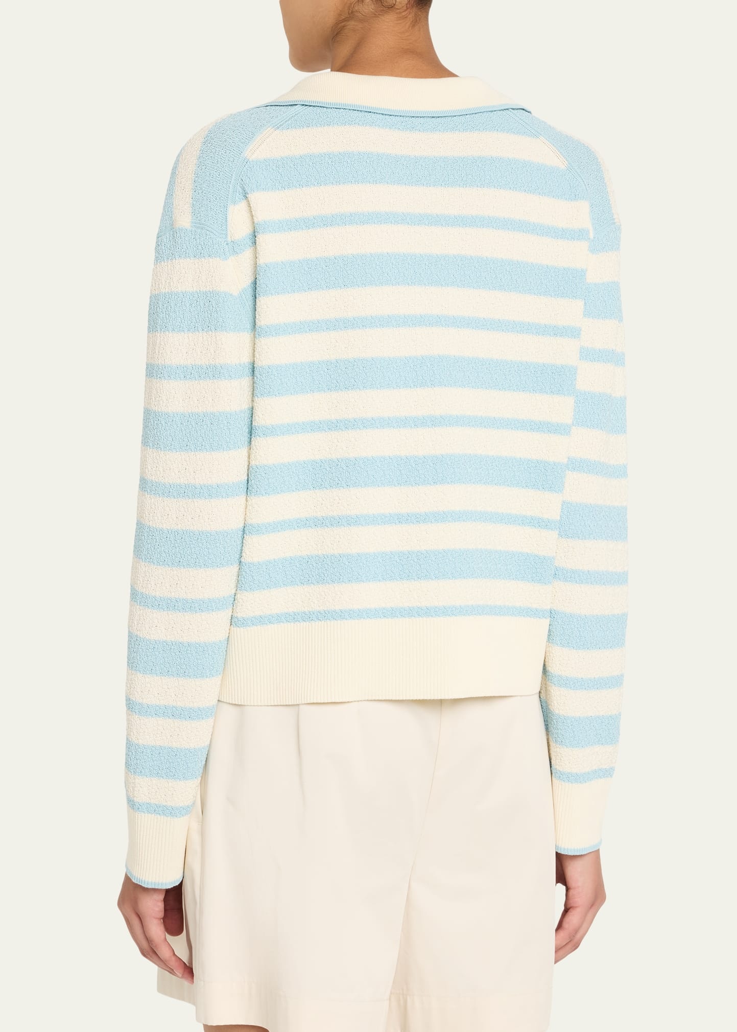 Miller Long-Sleeve Stripe Polo Sweater - 3