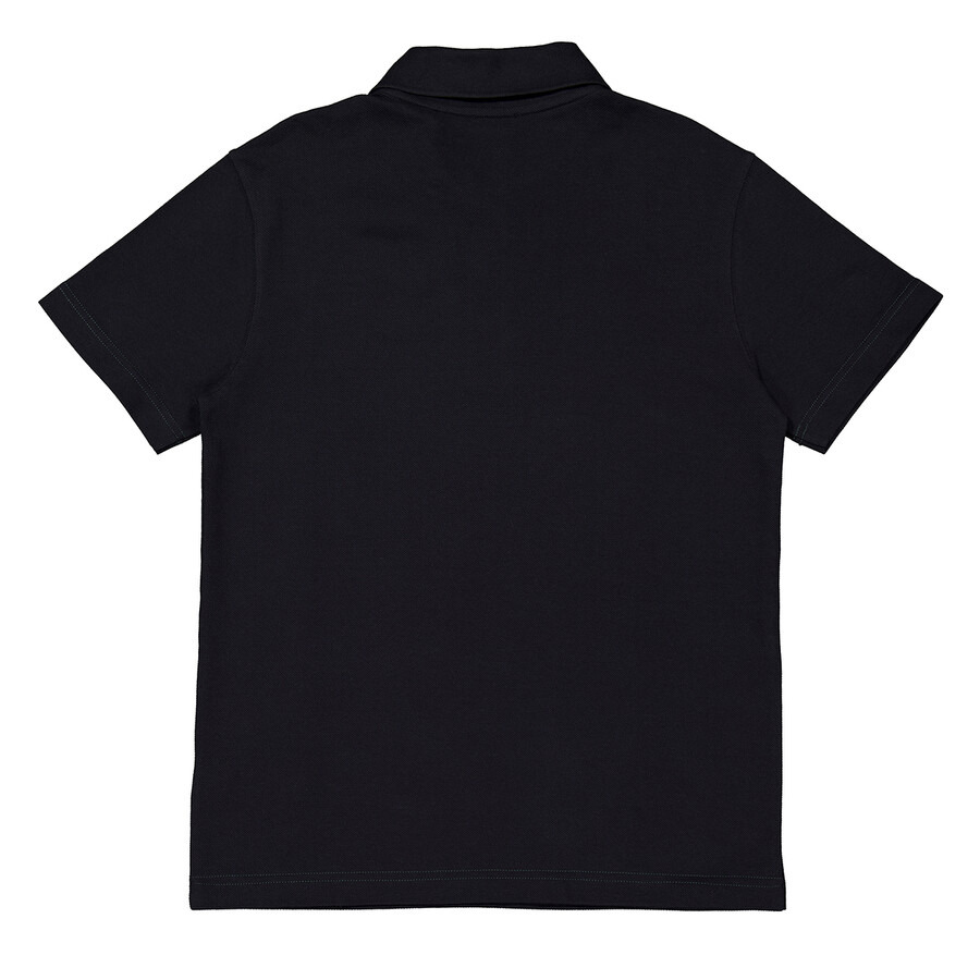 Burberry Logo Embroidered Straight Hem Cotton Polo Shirt - 7