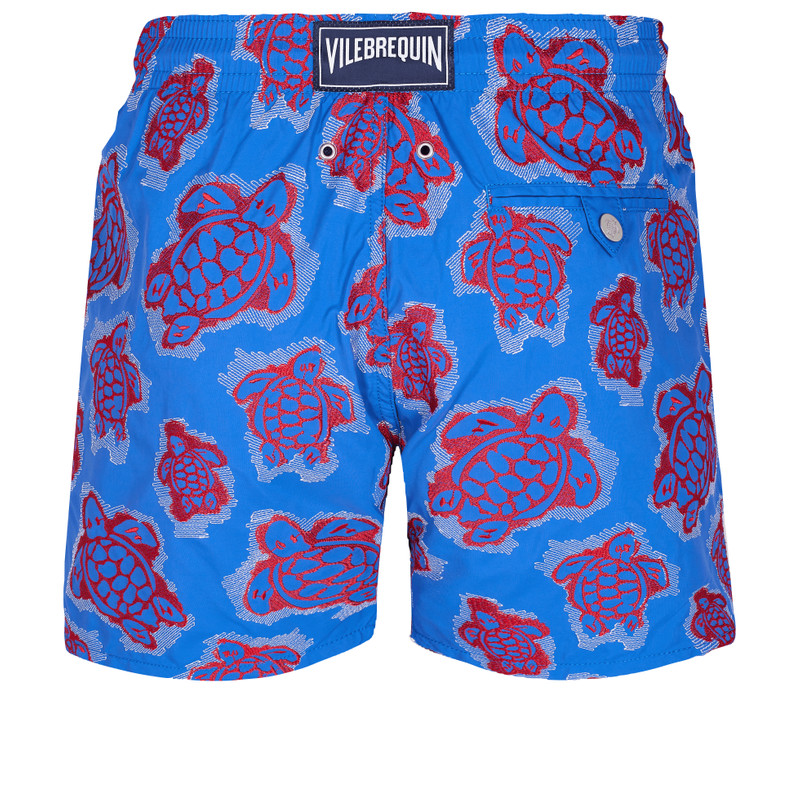 Men Swim Trunks Embroidered 2003 Turtle Shell Print - Limited Edition 2