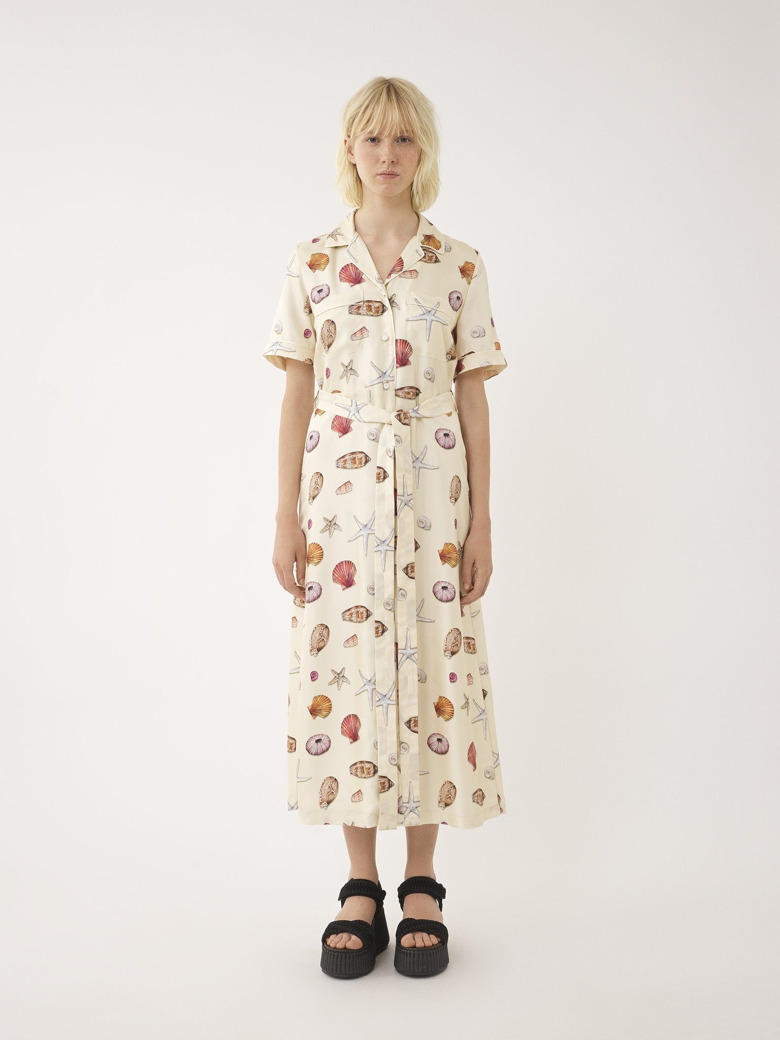 BELTED SHIRT DRESS - 3