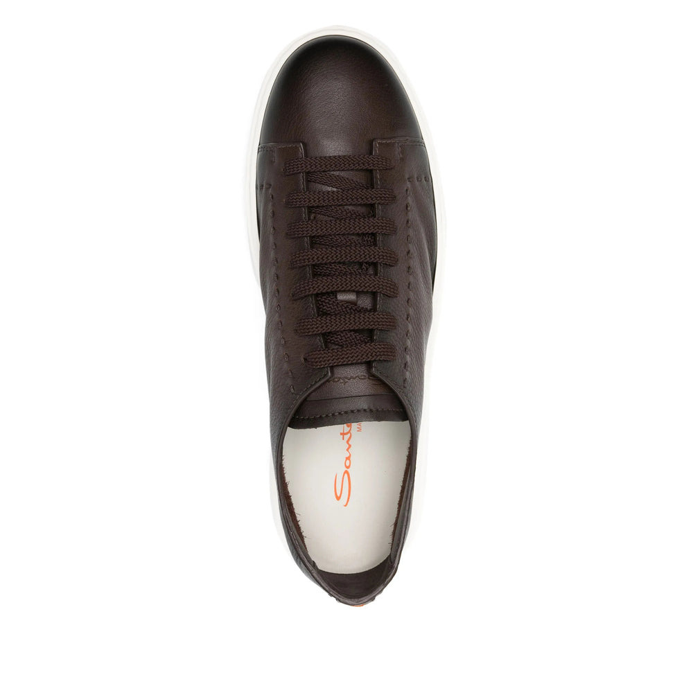 Santoni Brown Trainers - Low-Tops Men - 3