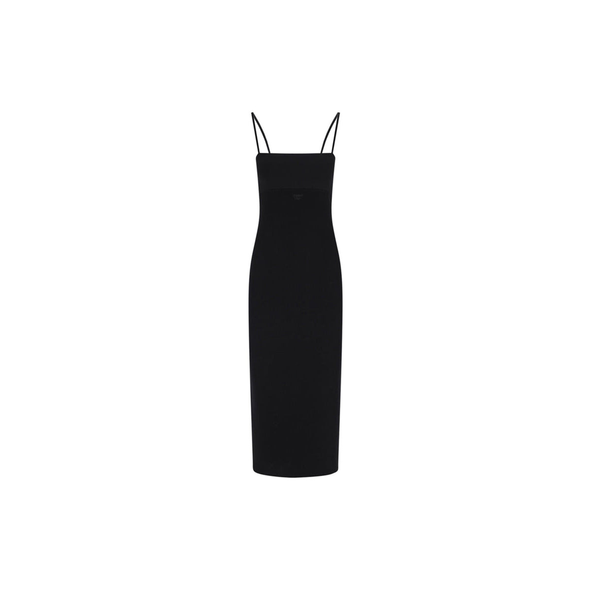 CAMI BAND SLIP DRESS W/ LOGO (BLACK) - 5