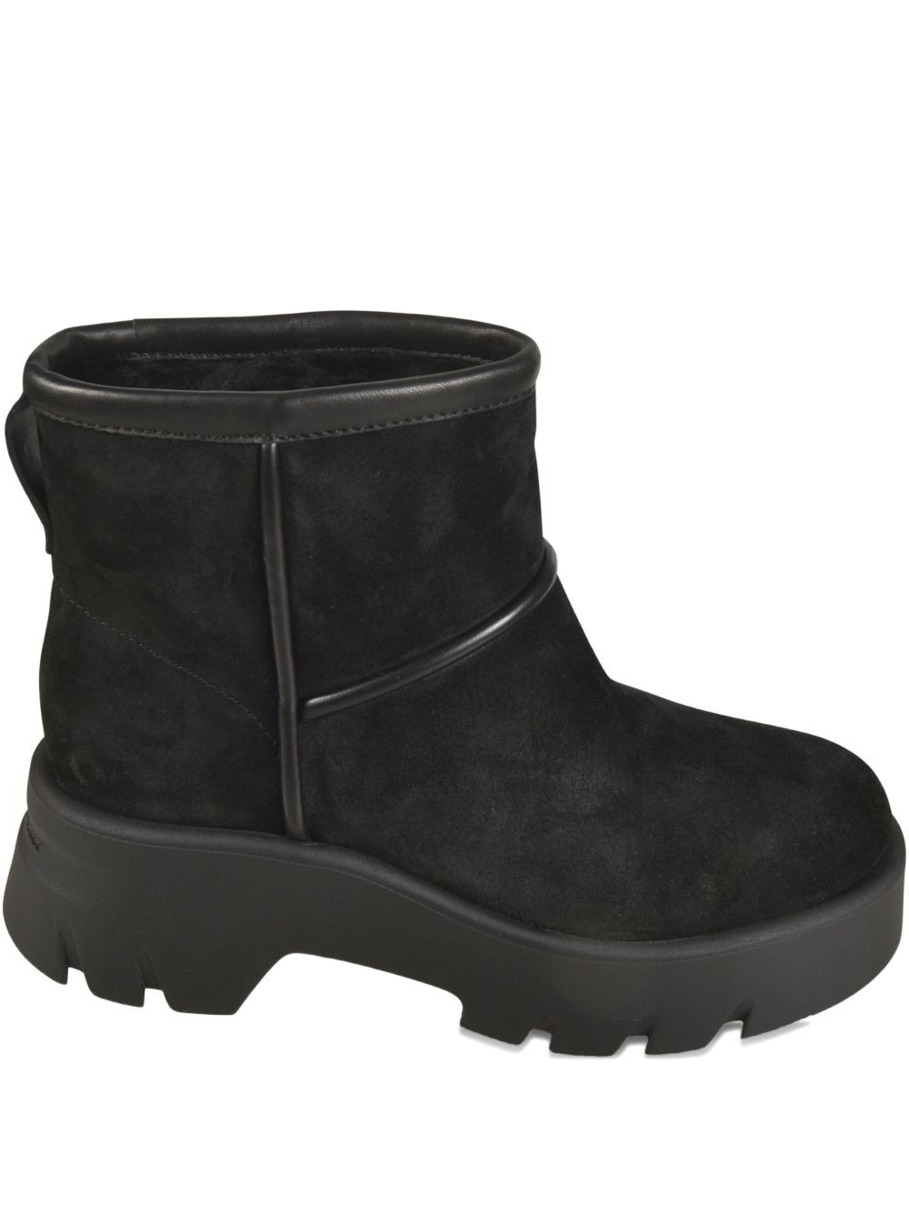 leather platform boots - 1