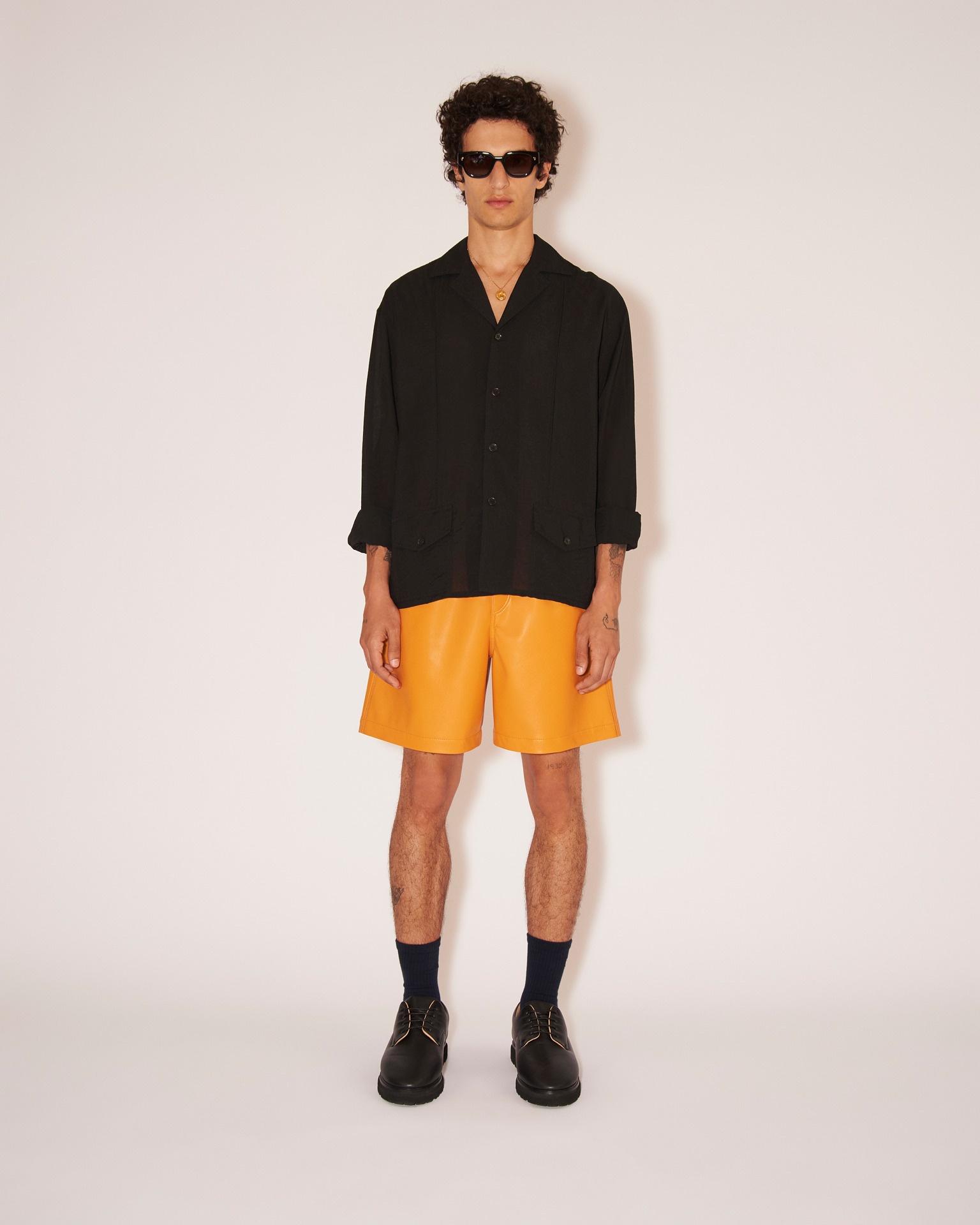 CY - Washed-shirting loose shirt - Black - 2