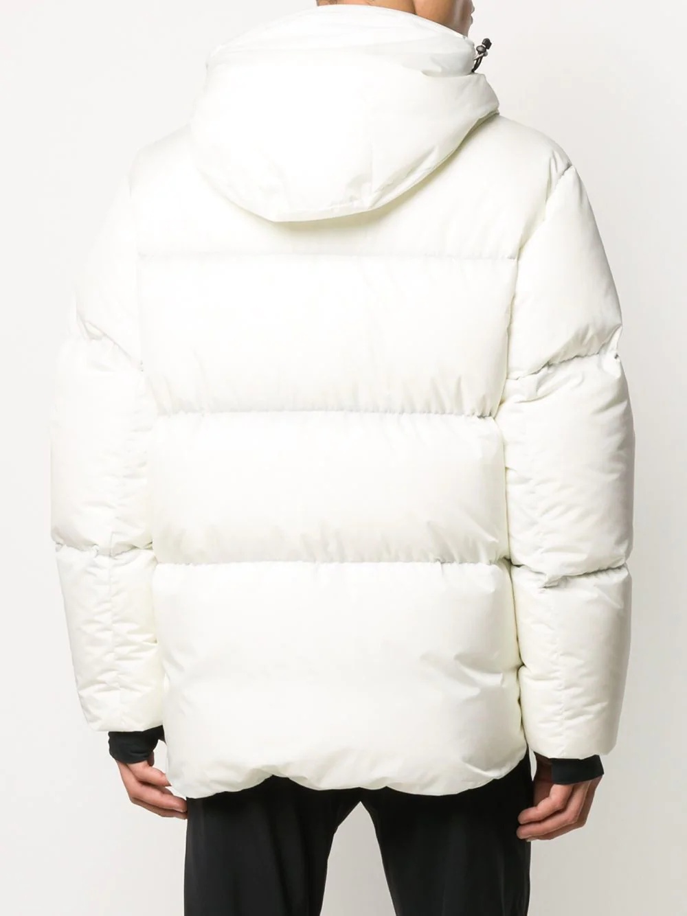 padded logo-print down jacket - 4