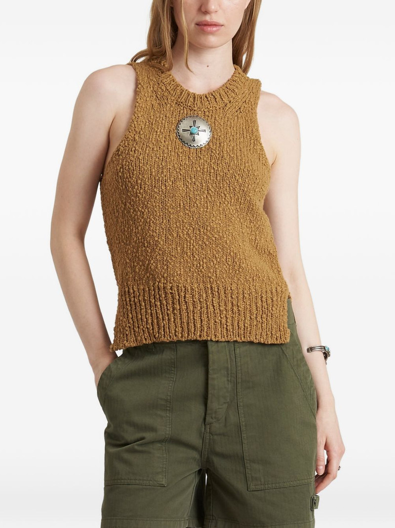 FORTELA Concho ribbed knit tank top outlook