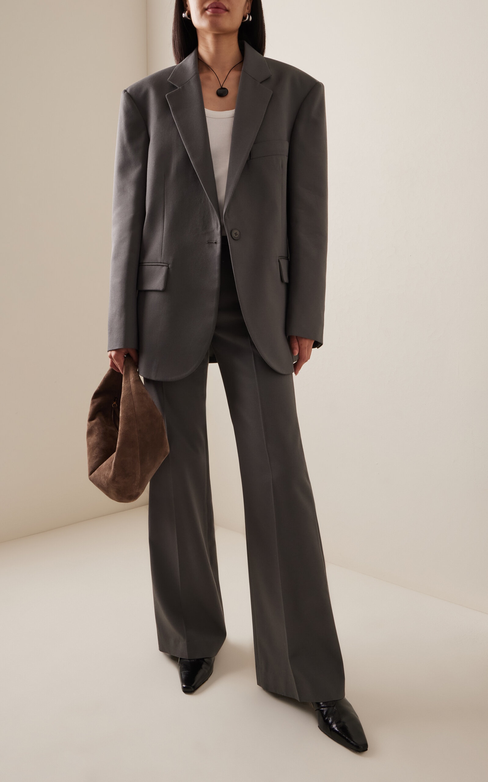 Lyra Oversized Suiting Blazer grey - 3