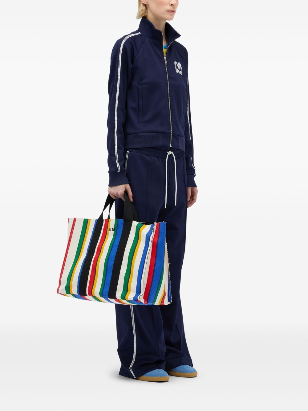 stripe-detail sweatshirt - 3