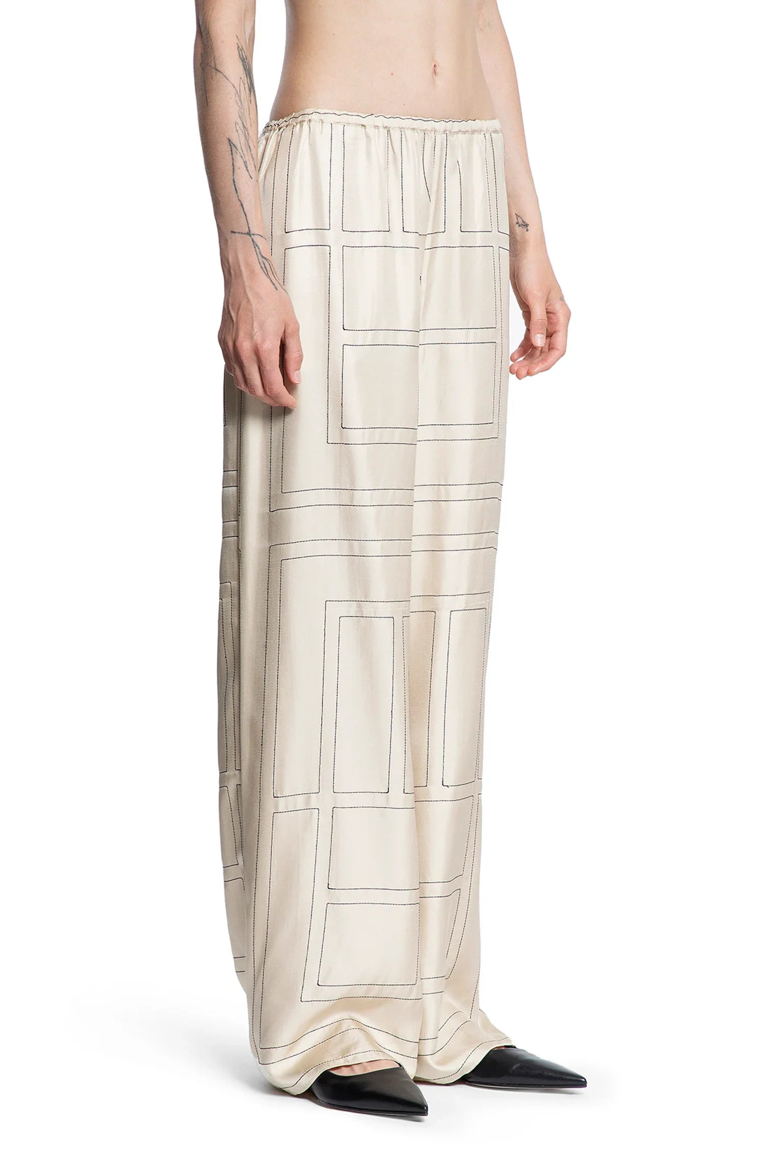 Monogram-Silk-Pj-Bottoms - 2