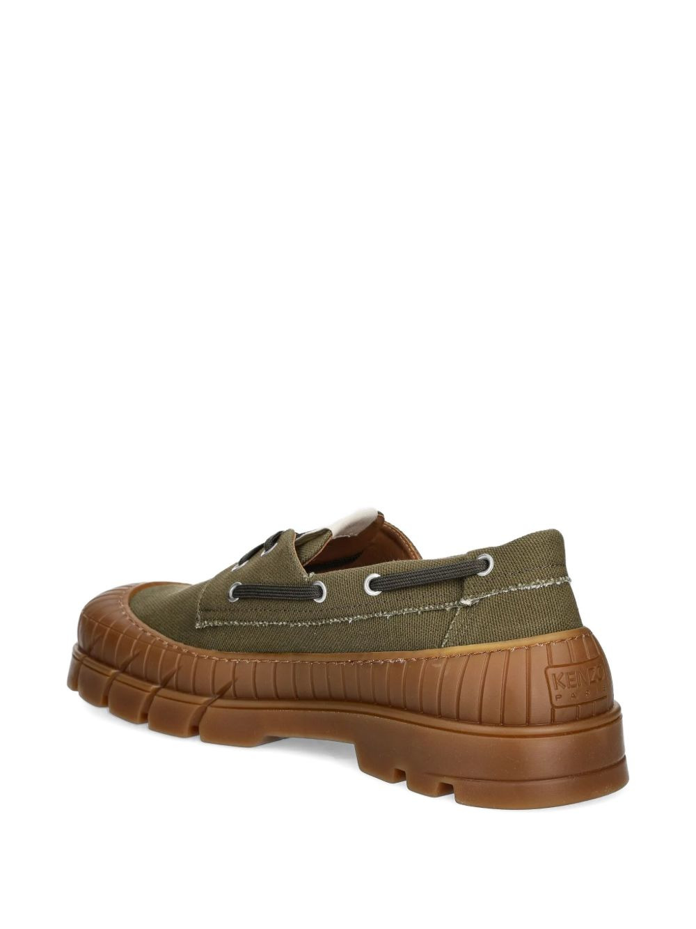 panelled lace-up loafers - 4
