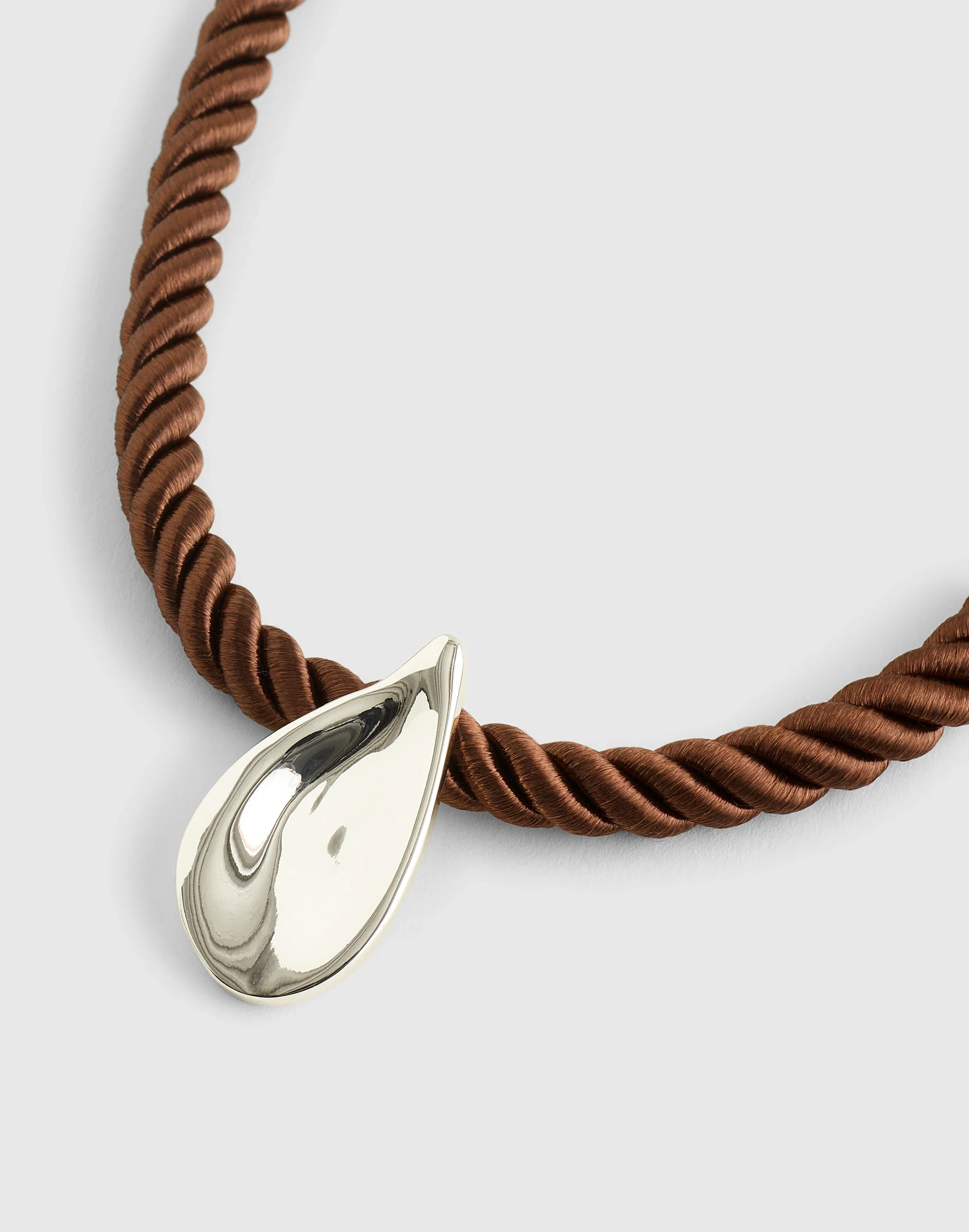 Droplet Pendant Cord Necklace - 1