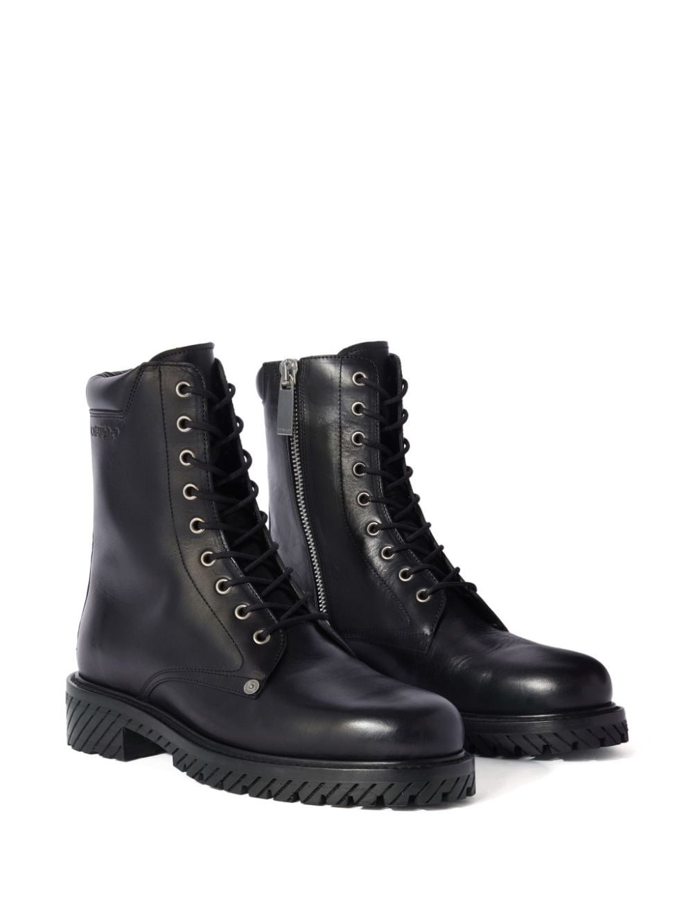 Diag-sole lace-up combat boots - 2