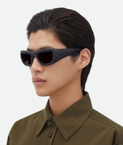 Bottega Veneta Intrecciato Rectangular Sunglasses outlook