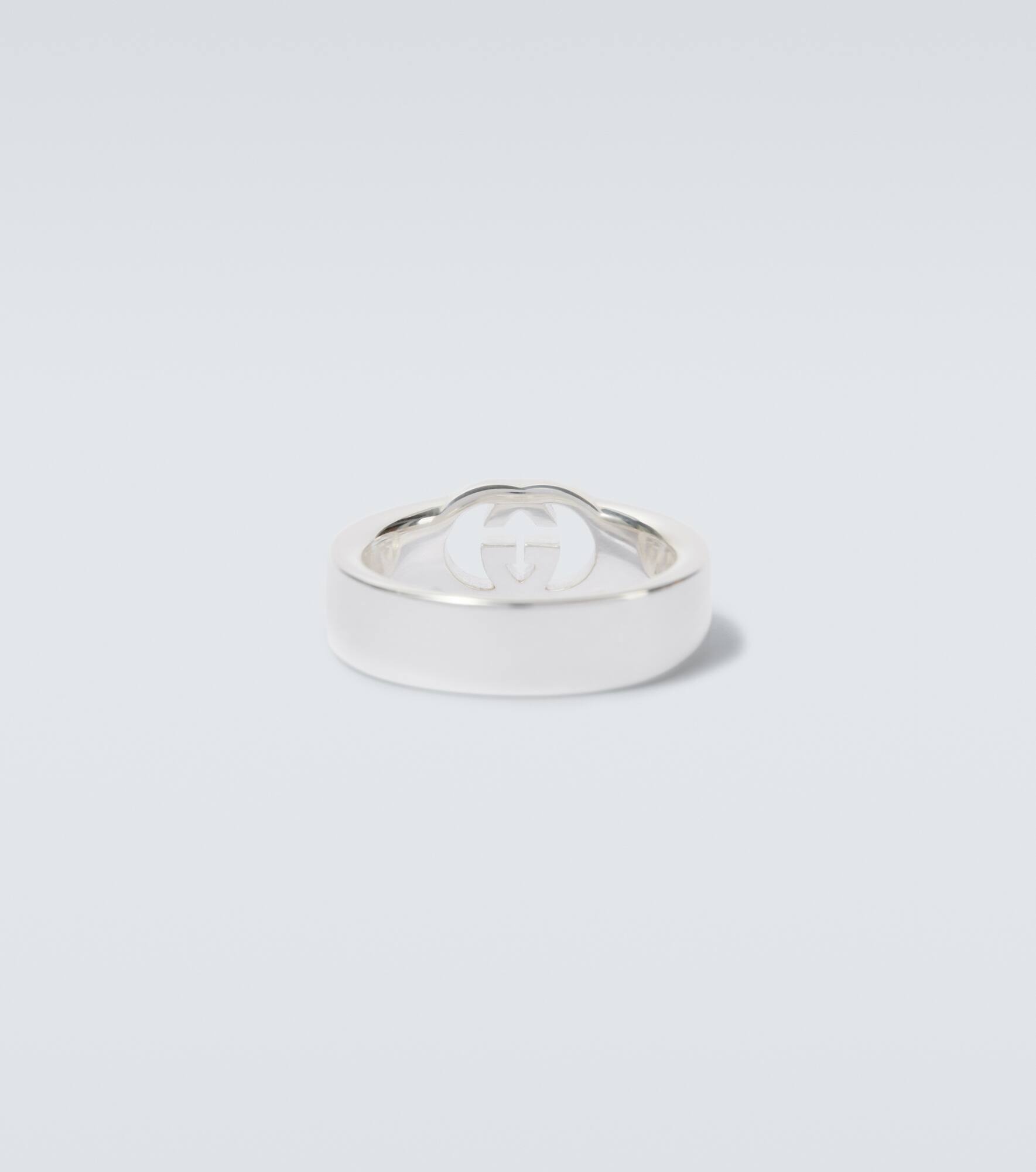 Interlocking G sterling silver ring - 3