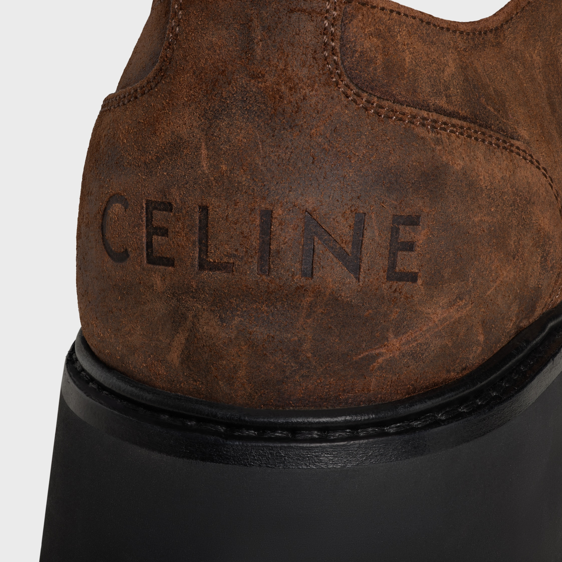 CELINE TRIOMPHE DERBIES  IN WAXED SUEDE CALFSKIN - 5