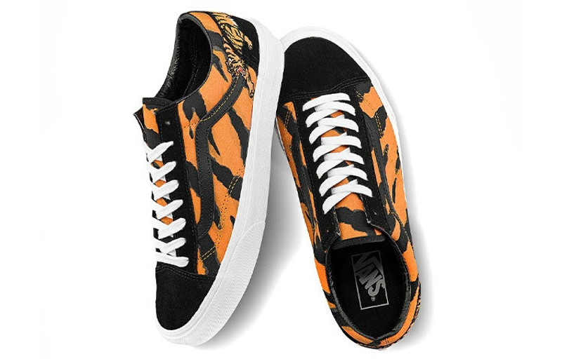 Vans Vans Unisex 스타일 36 낮은 탑 운동 검정 / 오렌지 VN0A3DZ3ORA outlook