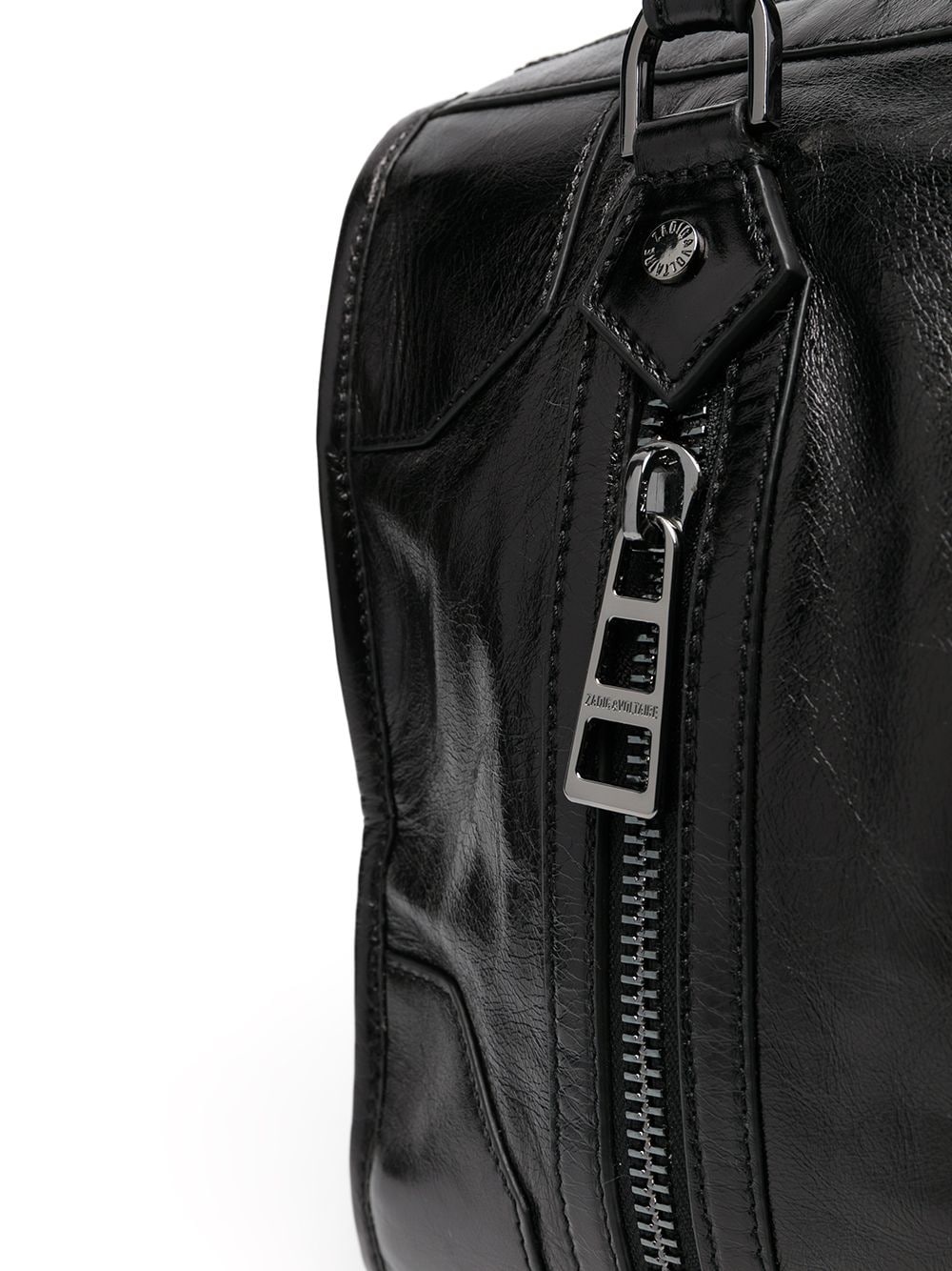top handles leather tote bag - 4