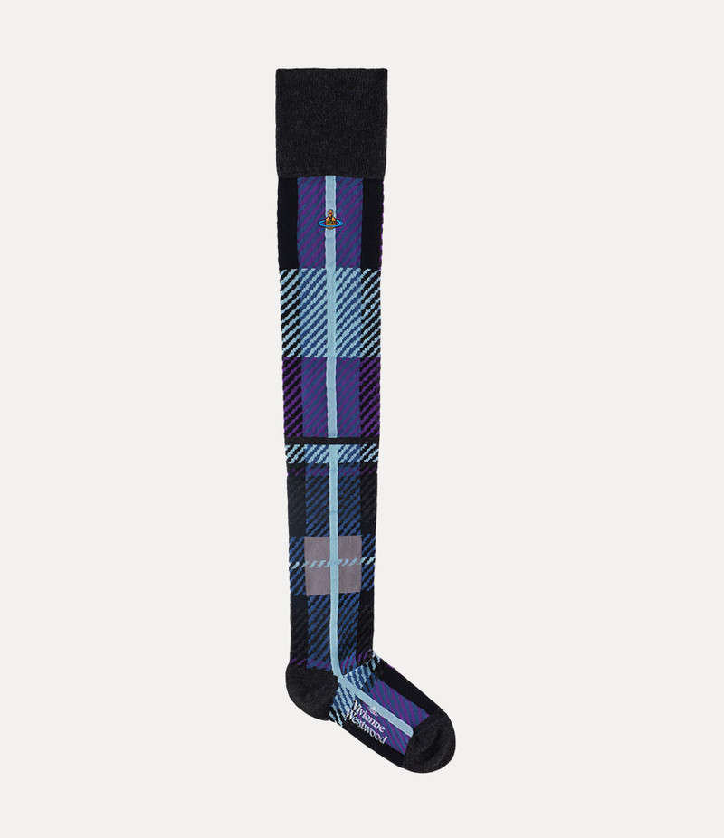 MULTI TARTAN OVER THE KNEE SOCK 1