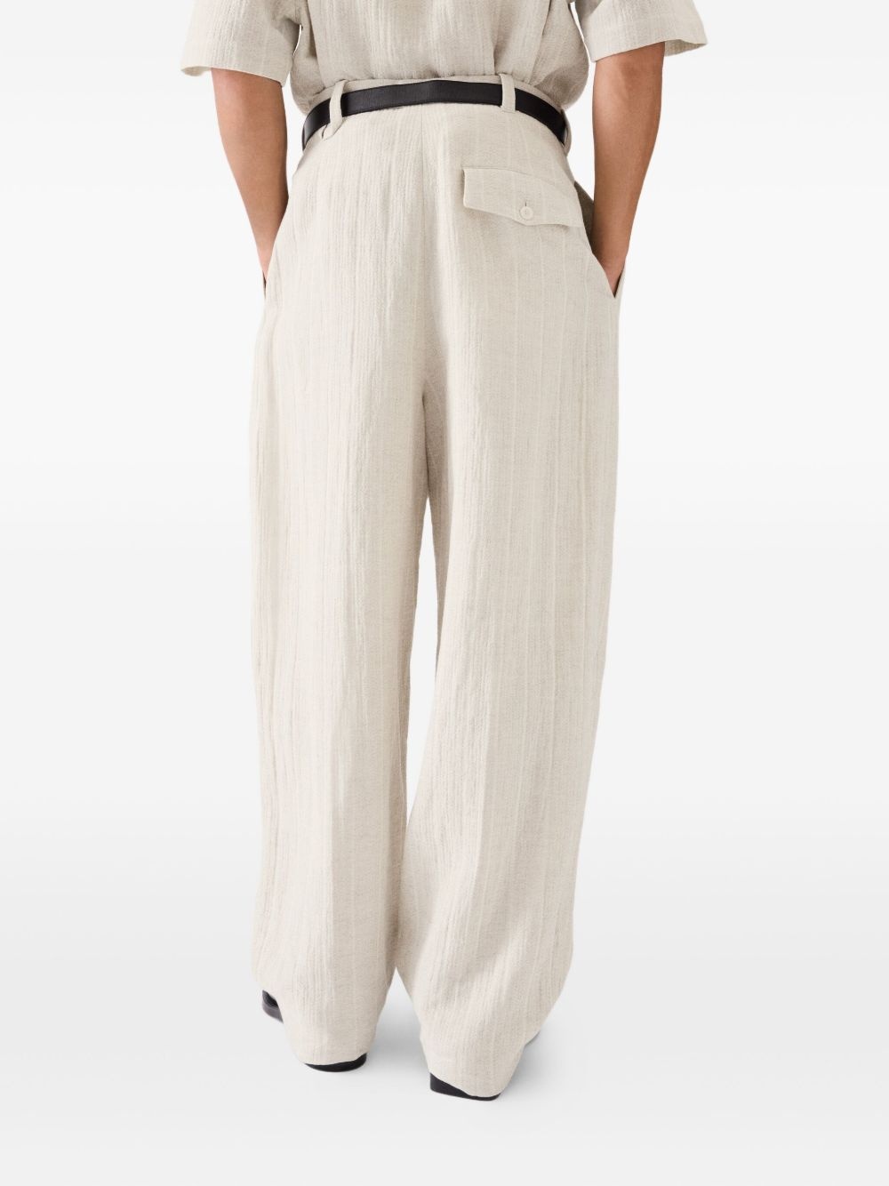 Le Fernando button-front pleated trousers - 4
