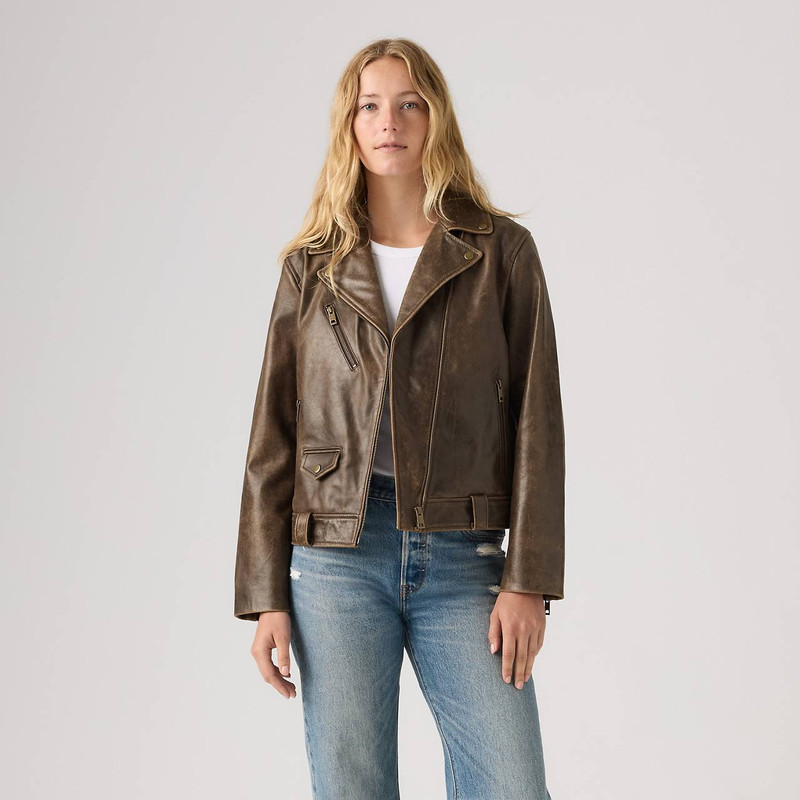 GENUINE LEATHER MOTO JACKET 2
