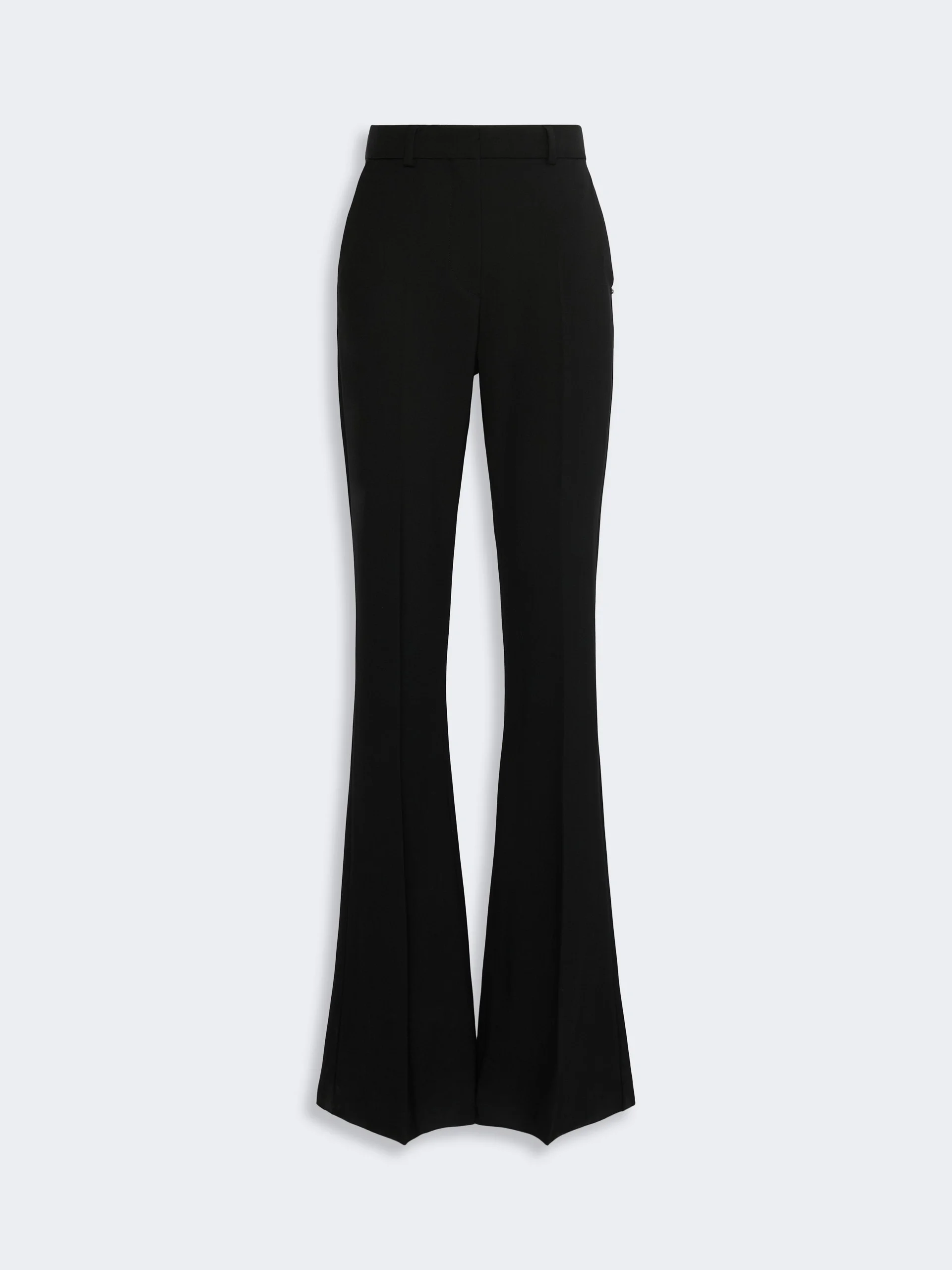 FEBE Flared stretch wool trousers - BLACK - 1