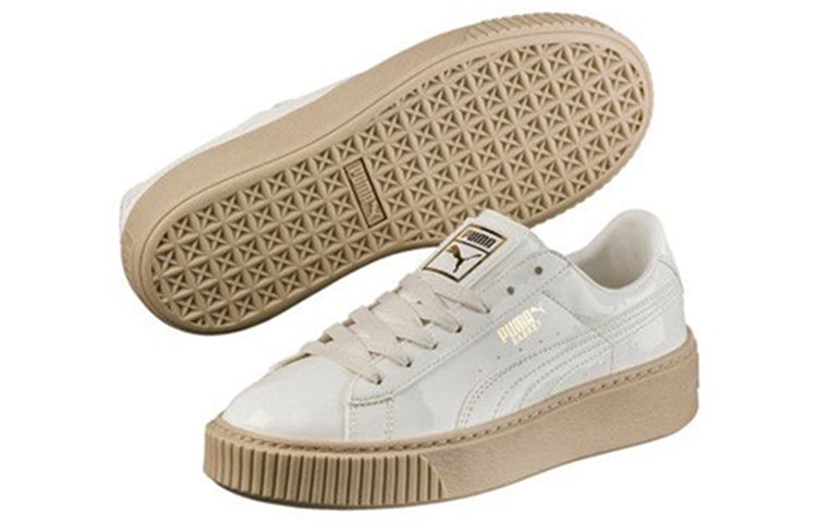 PUMA WMNS PUMA Basket Platform Patent Marshmallow White 363314 05 REVERSIBLE