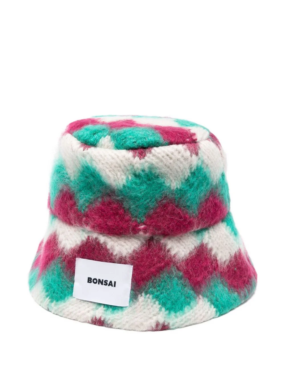 geometric-pattern bucket hat - 1