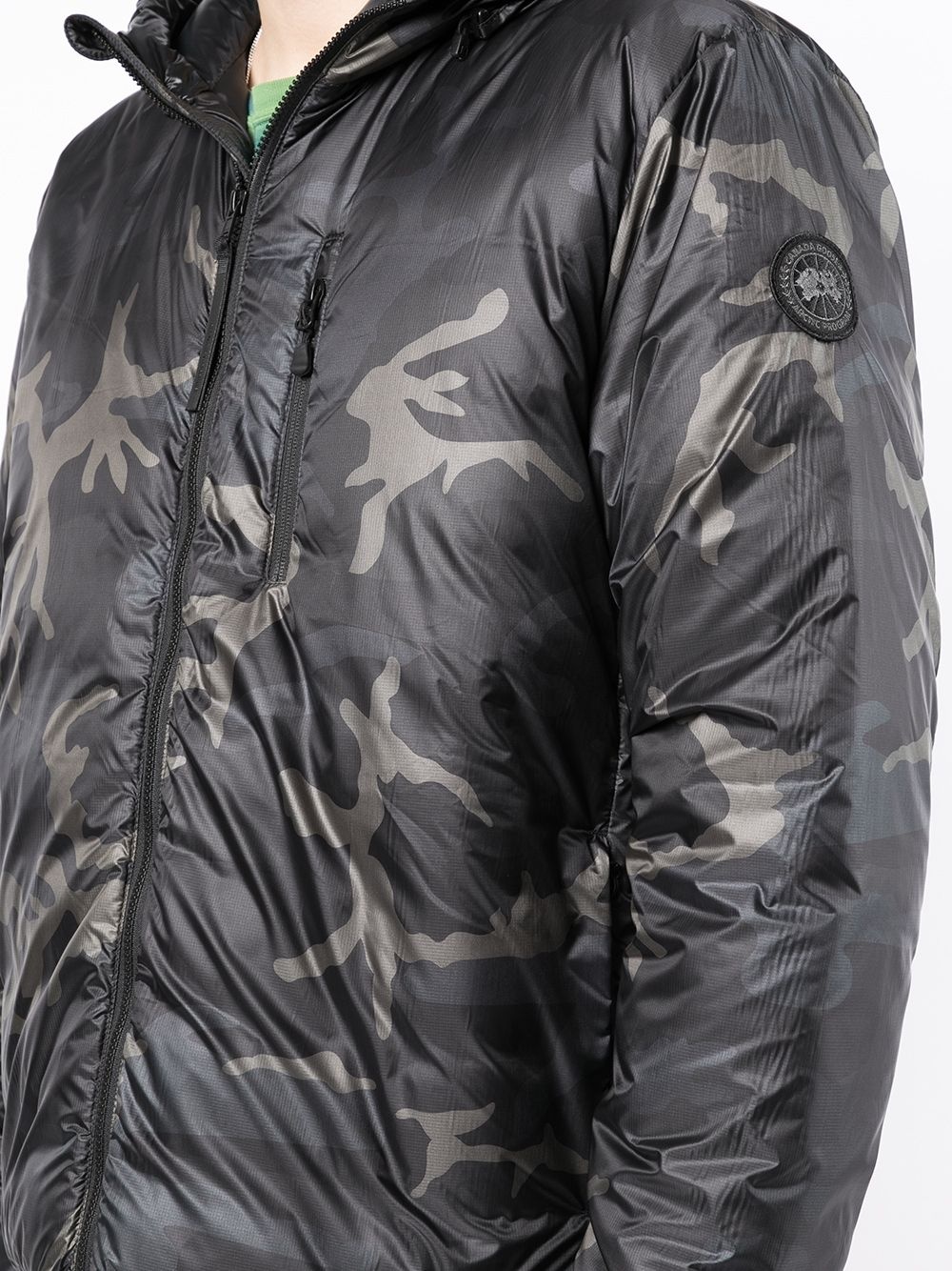 camouflage-print feather-down jacket - 5