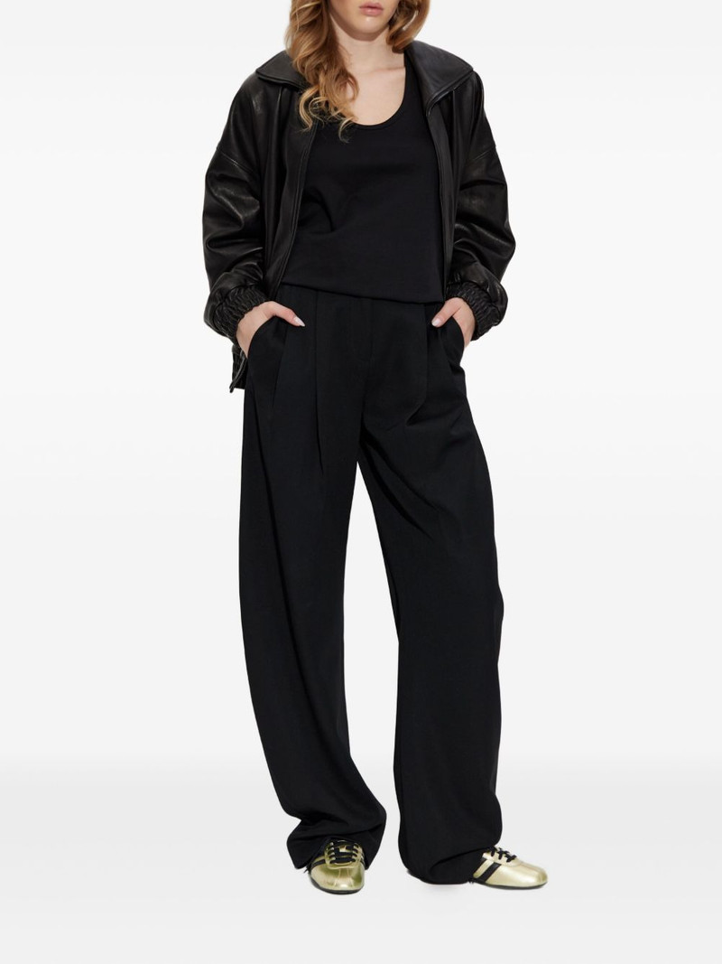 PANGAIA scoop-neck cotton top outlook