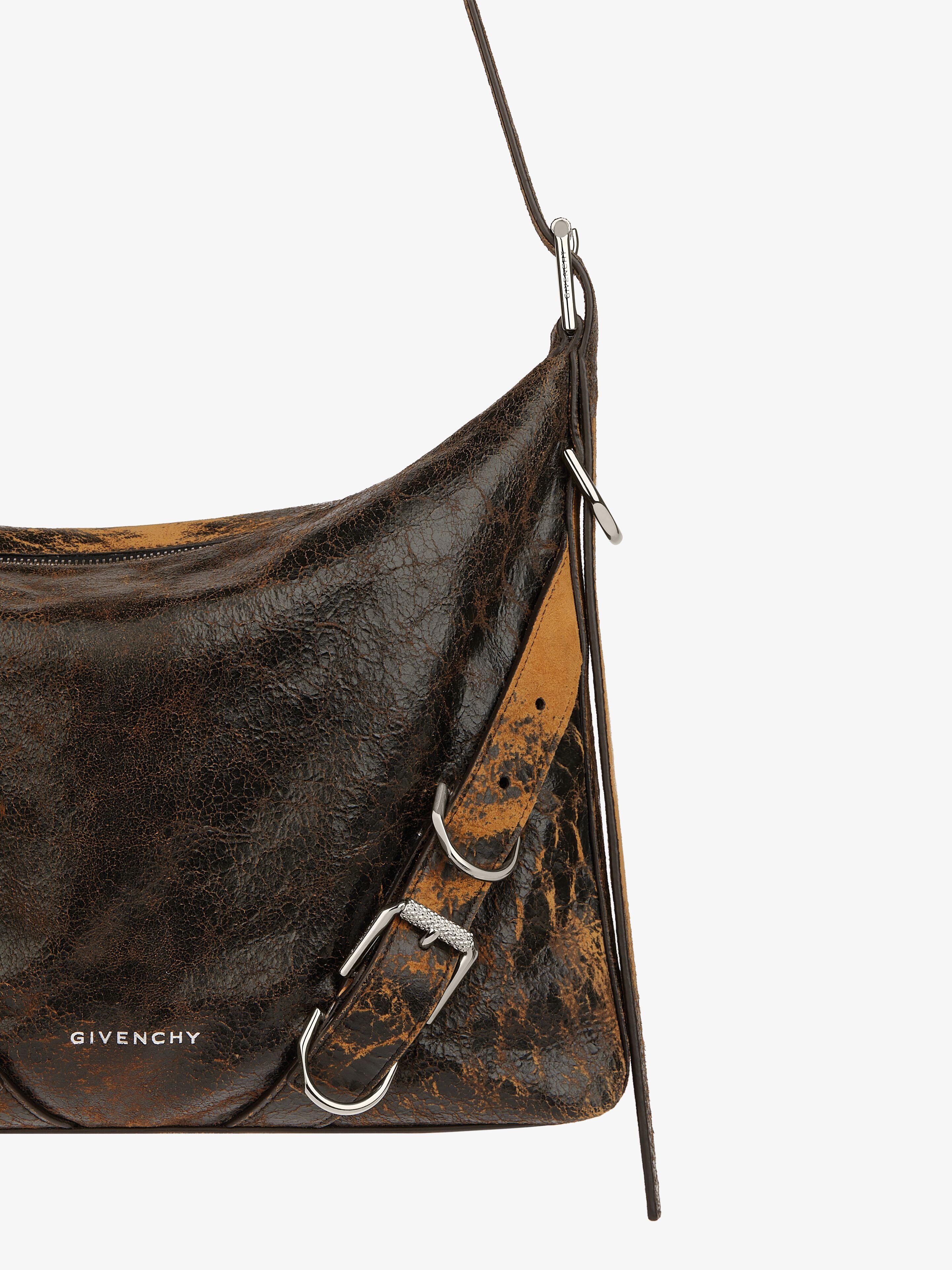 VOYOU CROSSBODY BAG IN CRACKLED LEATHER - 7