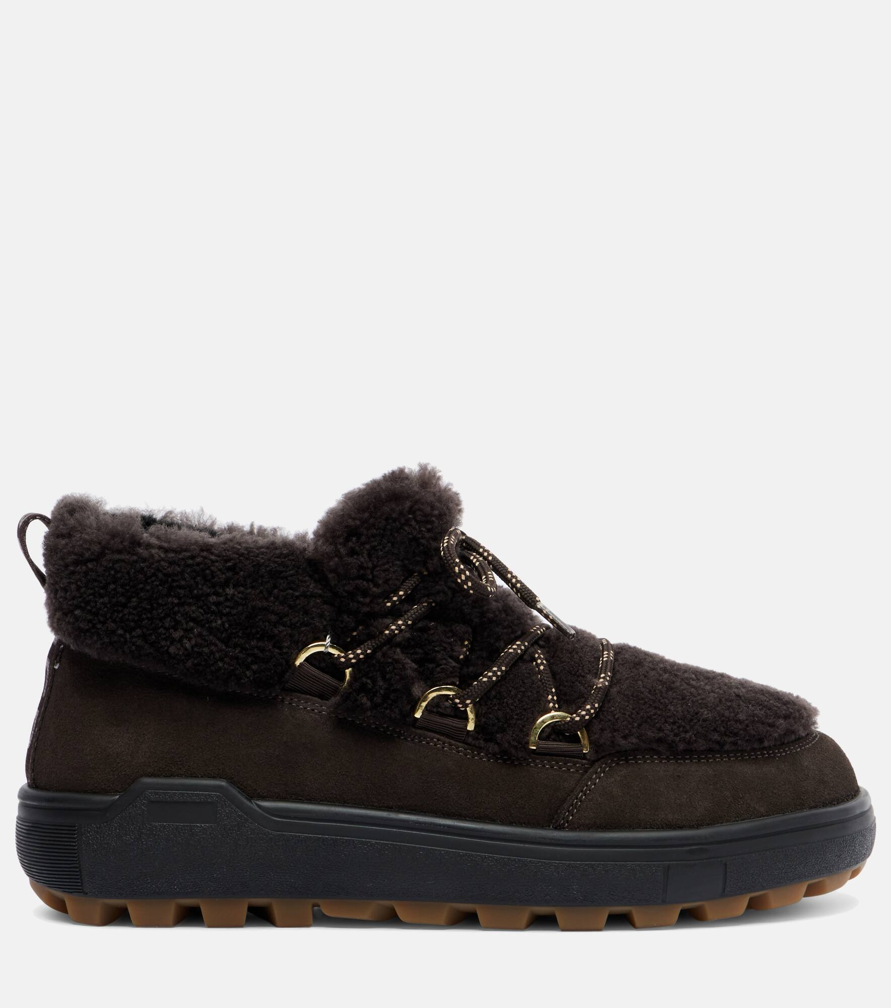 Chamonix shearling-trimmed suede ankle boots - 4