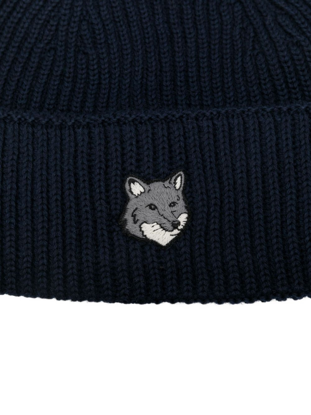 logo-embroidered ribbed beanie - 3
