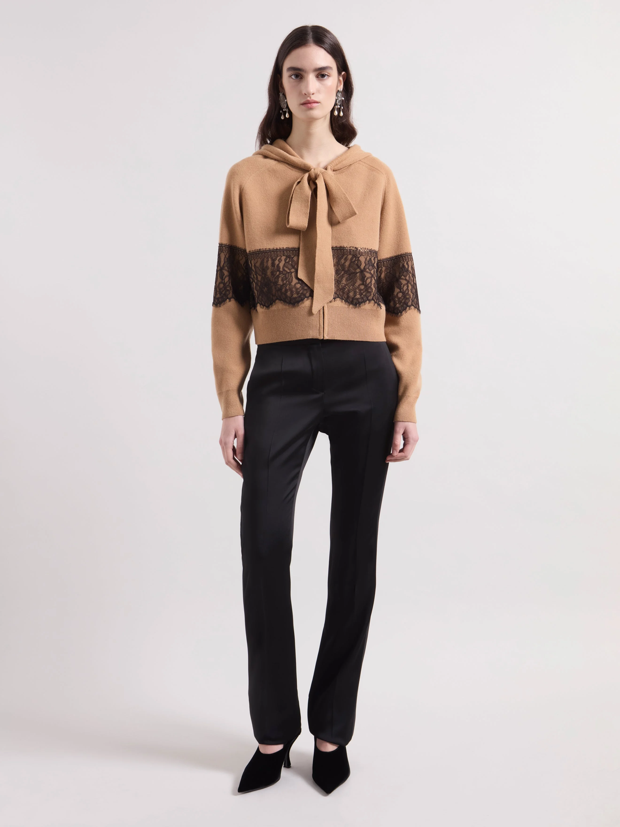 Camel Cashmere Hoodie - 1