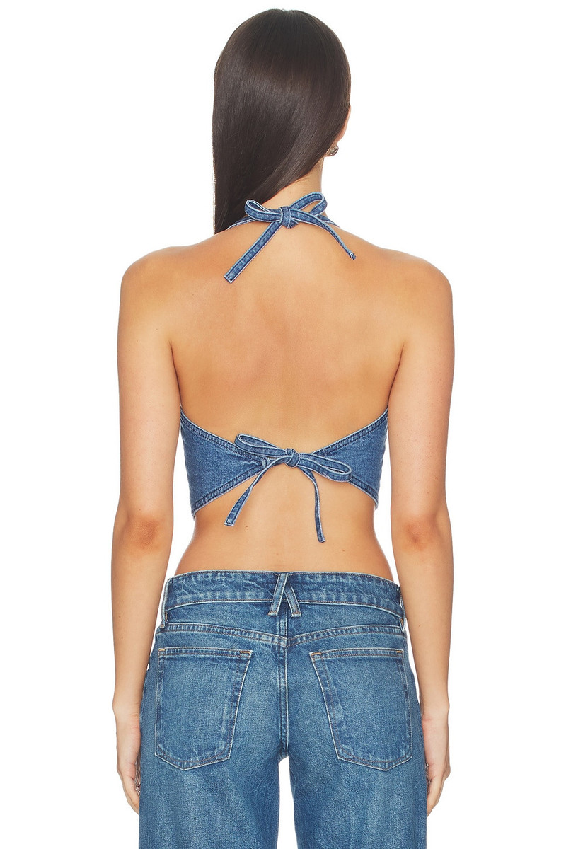 GOOD AMERICAN Denim Recess Top outlook